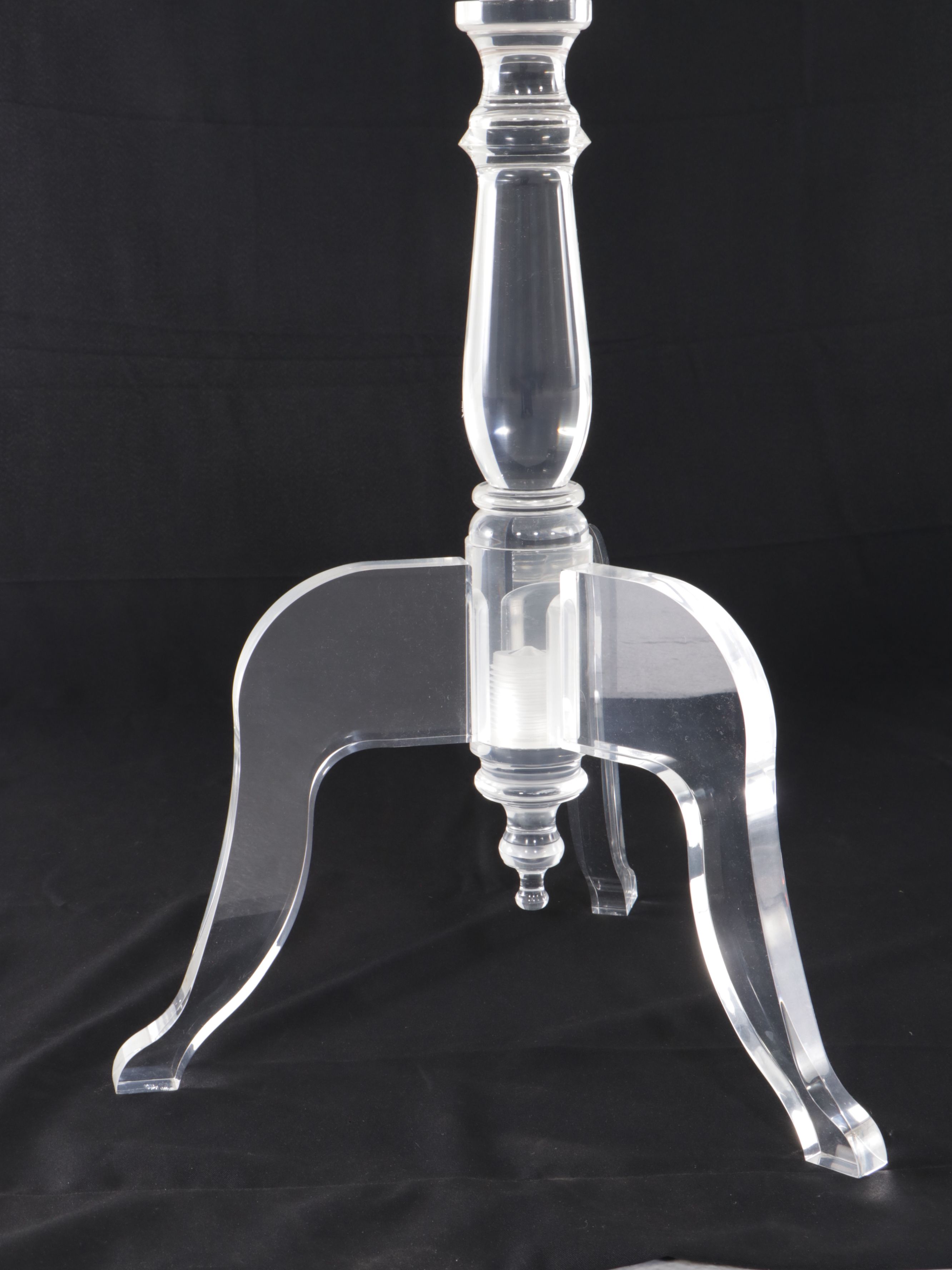 Modernist Style Clear Acrylic End Table