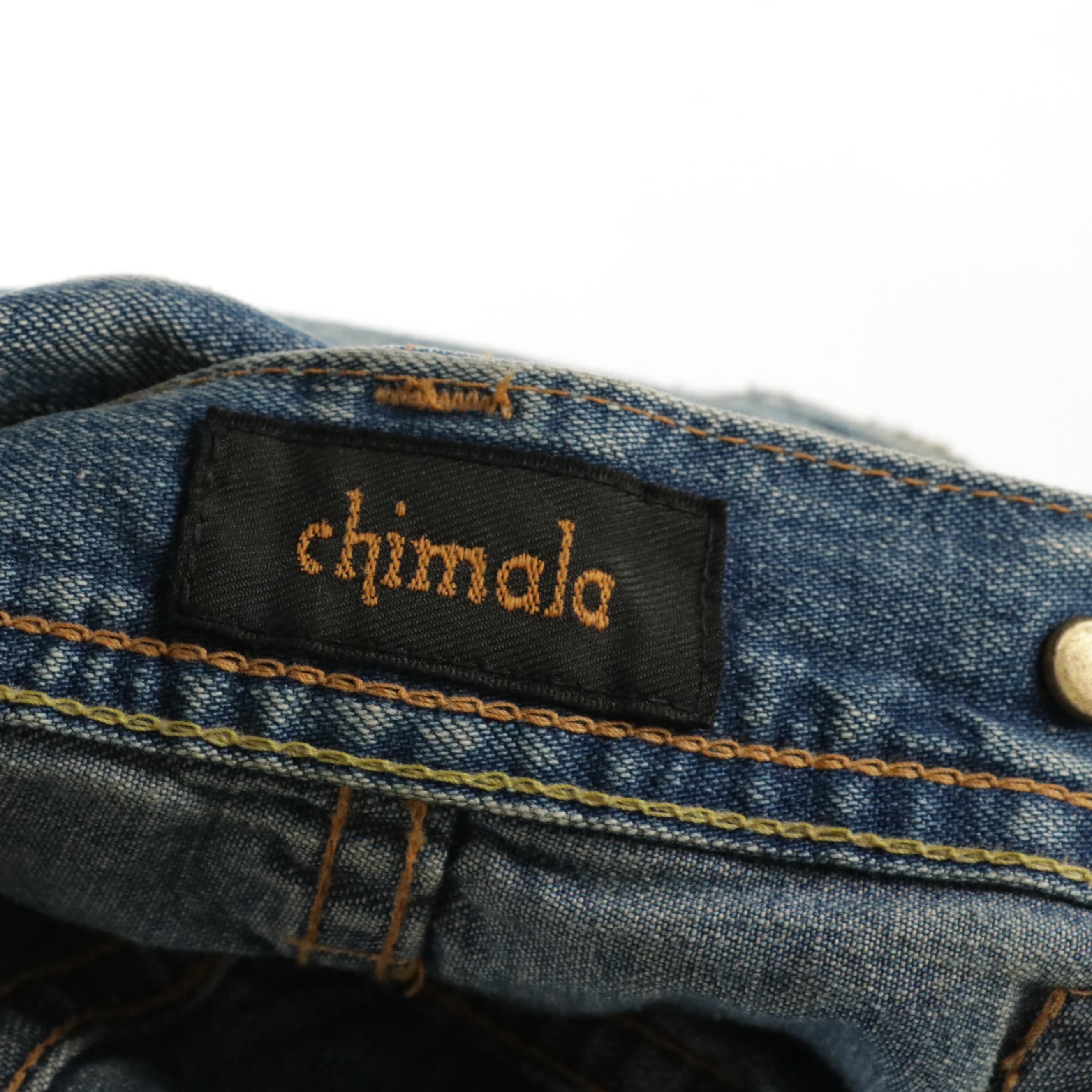 Chimala Button Fly Straight Leg Light Wash Jeans