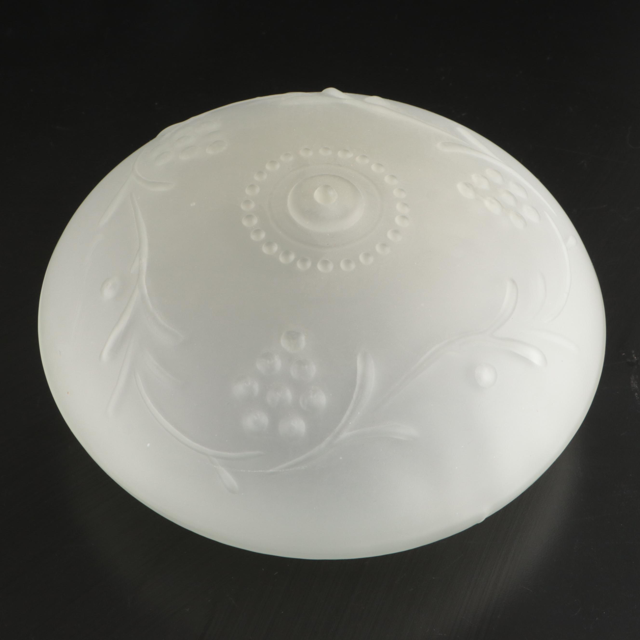 Optic Swirl with Pressed and Etched Glass Light Shades