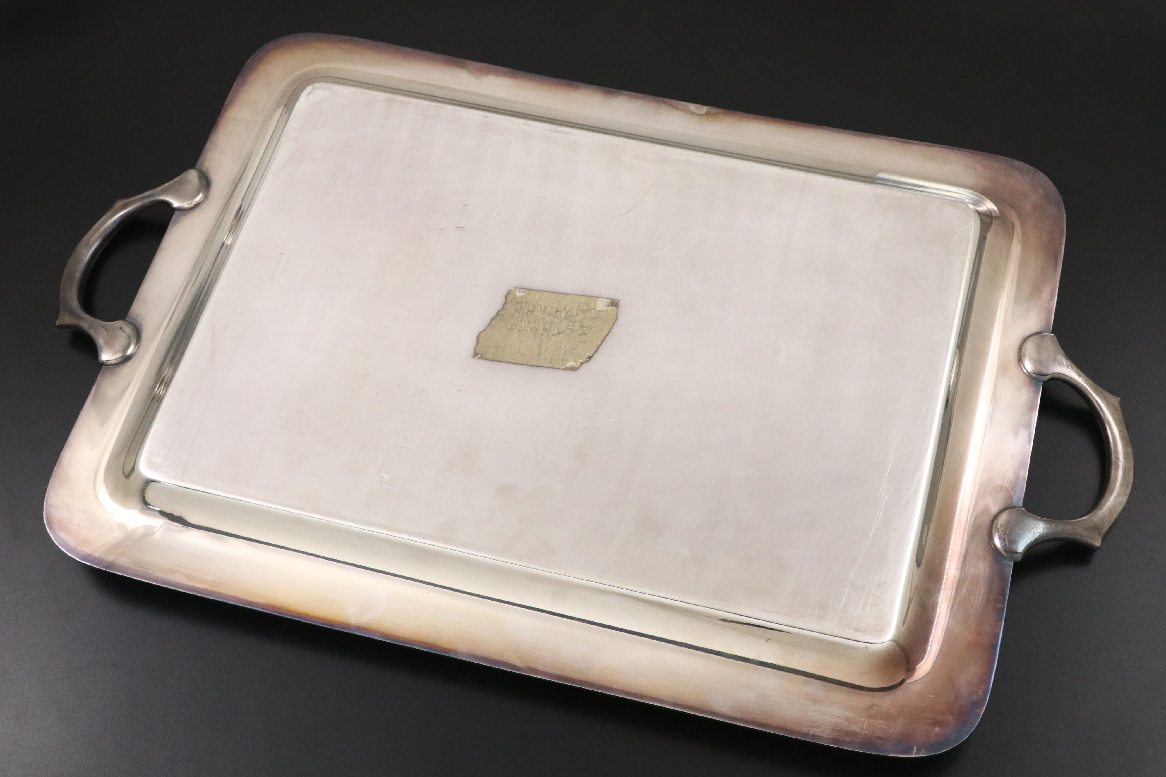 Rogers Silver Plate Serving Tray with Other Coffee and Teapots, Mid–Late 20th C.