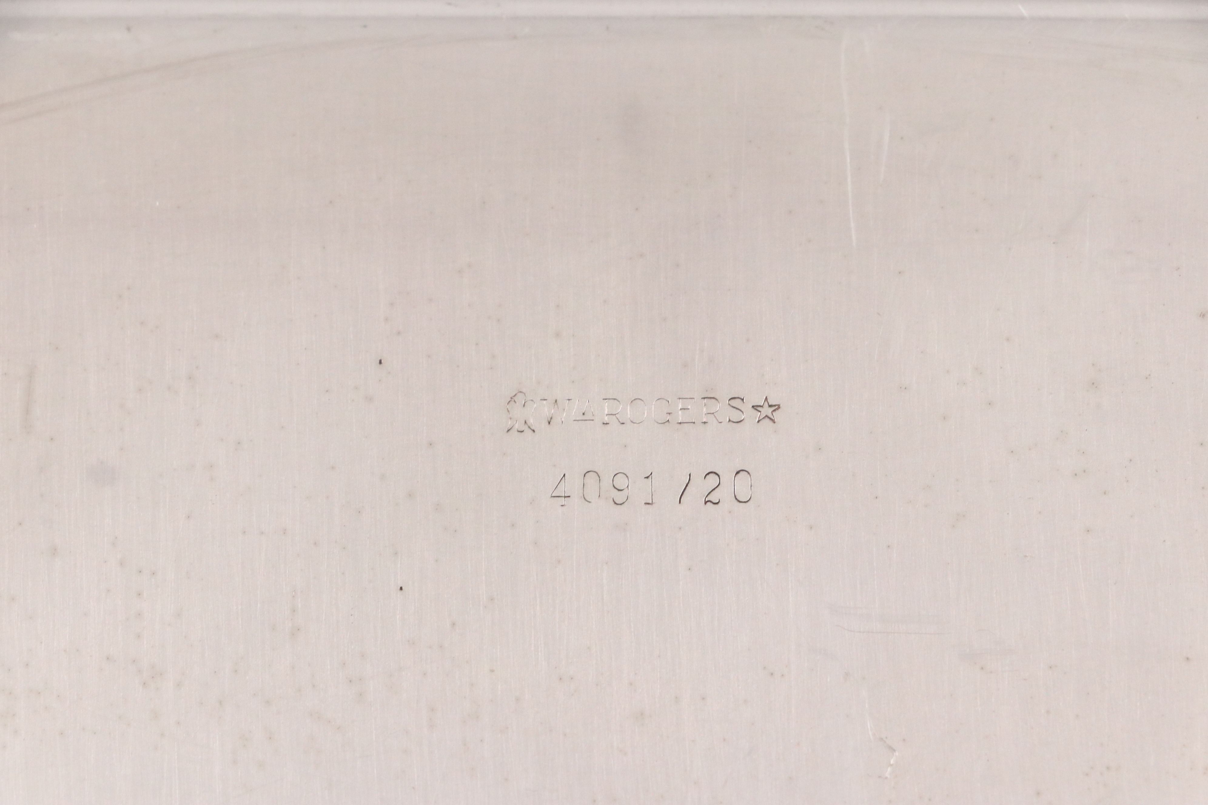 Rogers Silver Plate Serving Tray with Other Coffee and Teapots, Mid–Late 20th C.