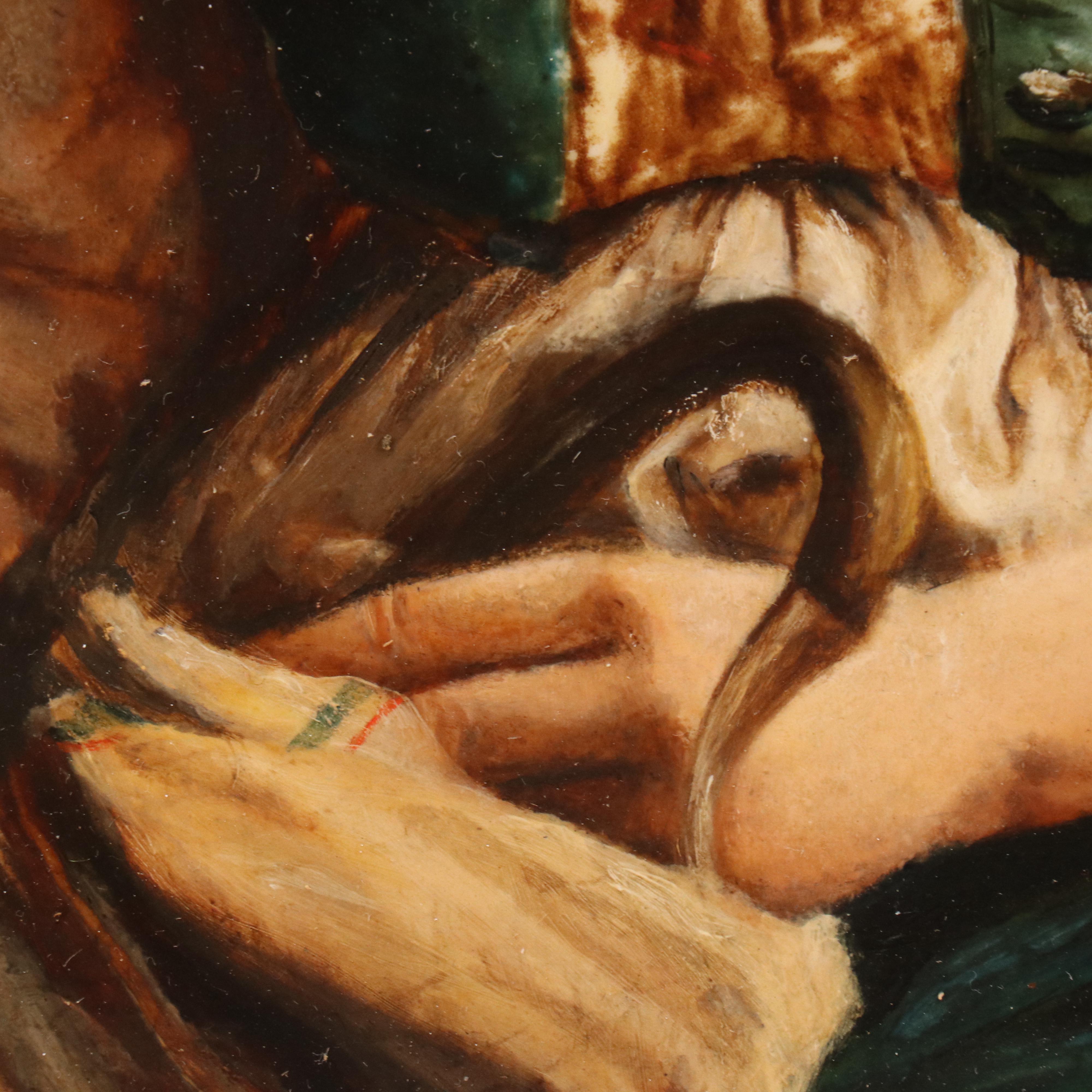 Portrait Oil Painting of Seated Woman