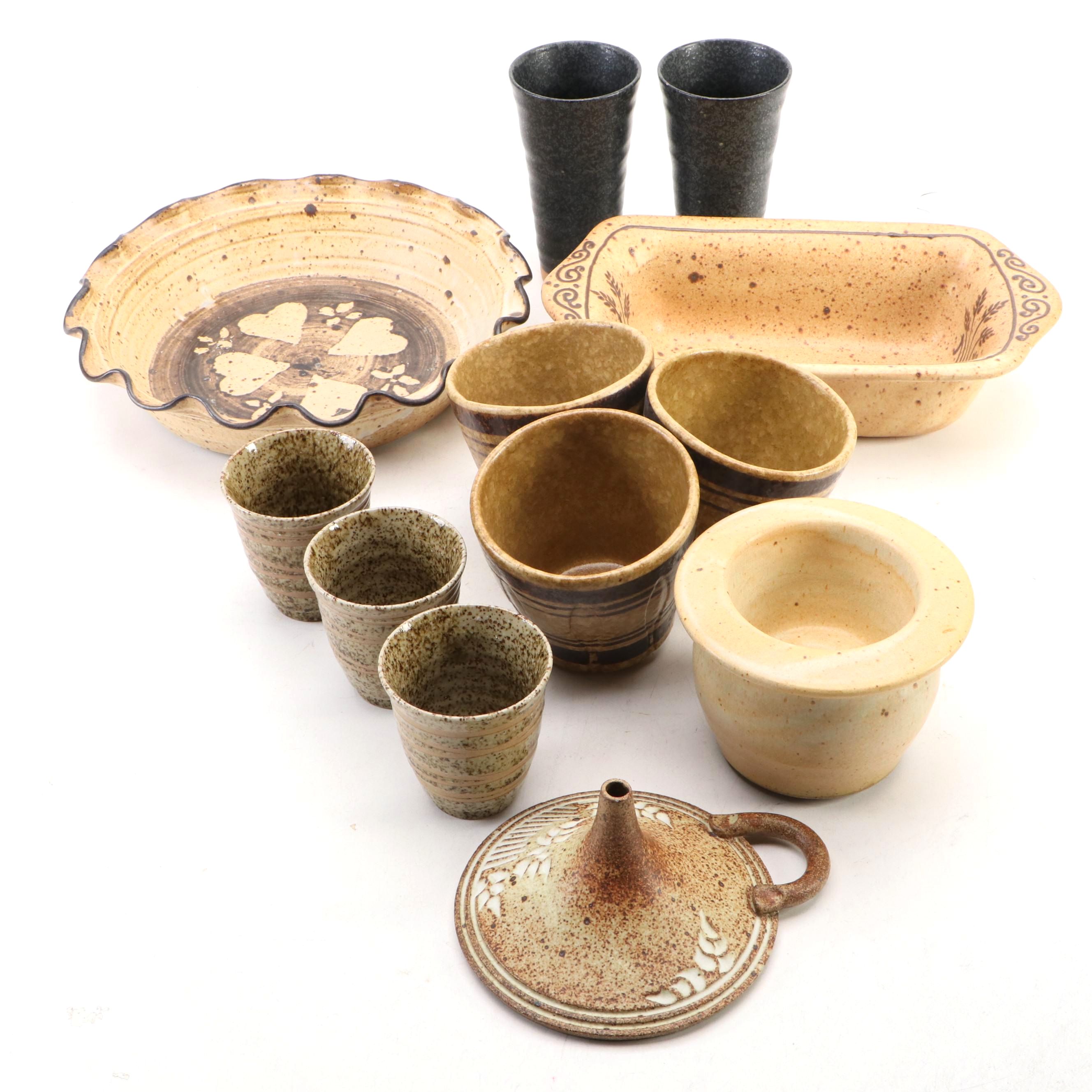 Pottery Craft, Tom's Thumb with Other Cups, Vases, Bowl and More
