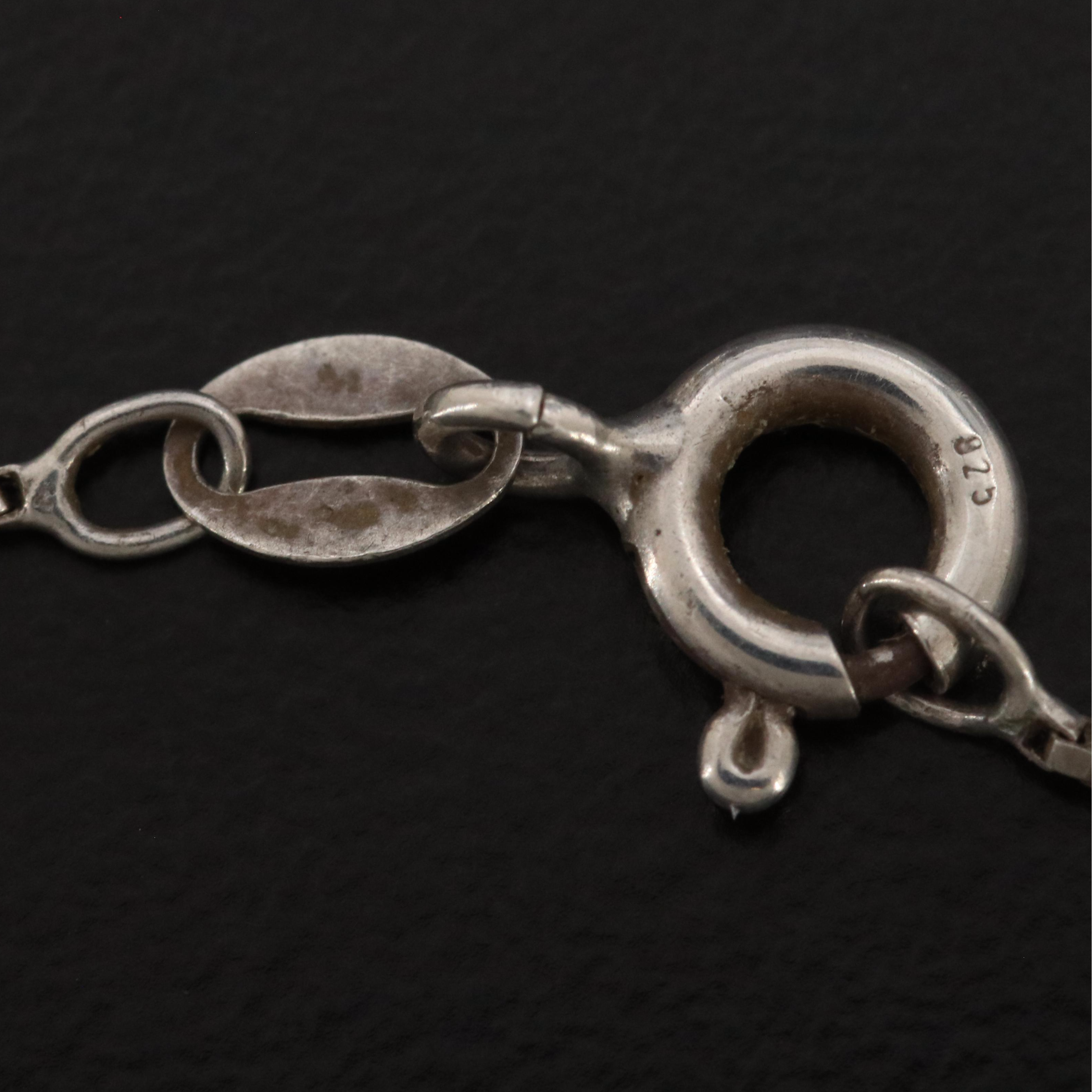 Sterling Chain with Vintage Monogrammed Photo Locket