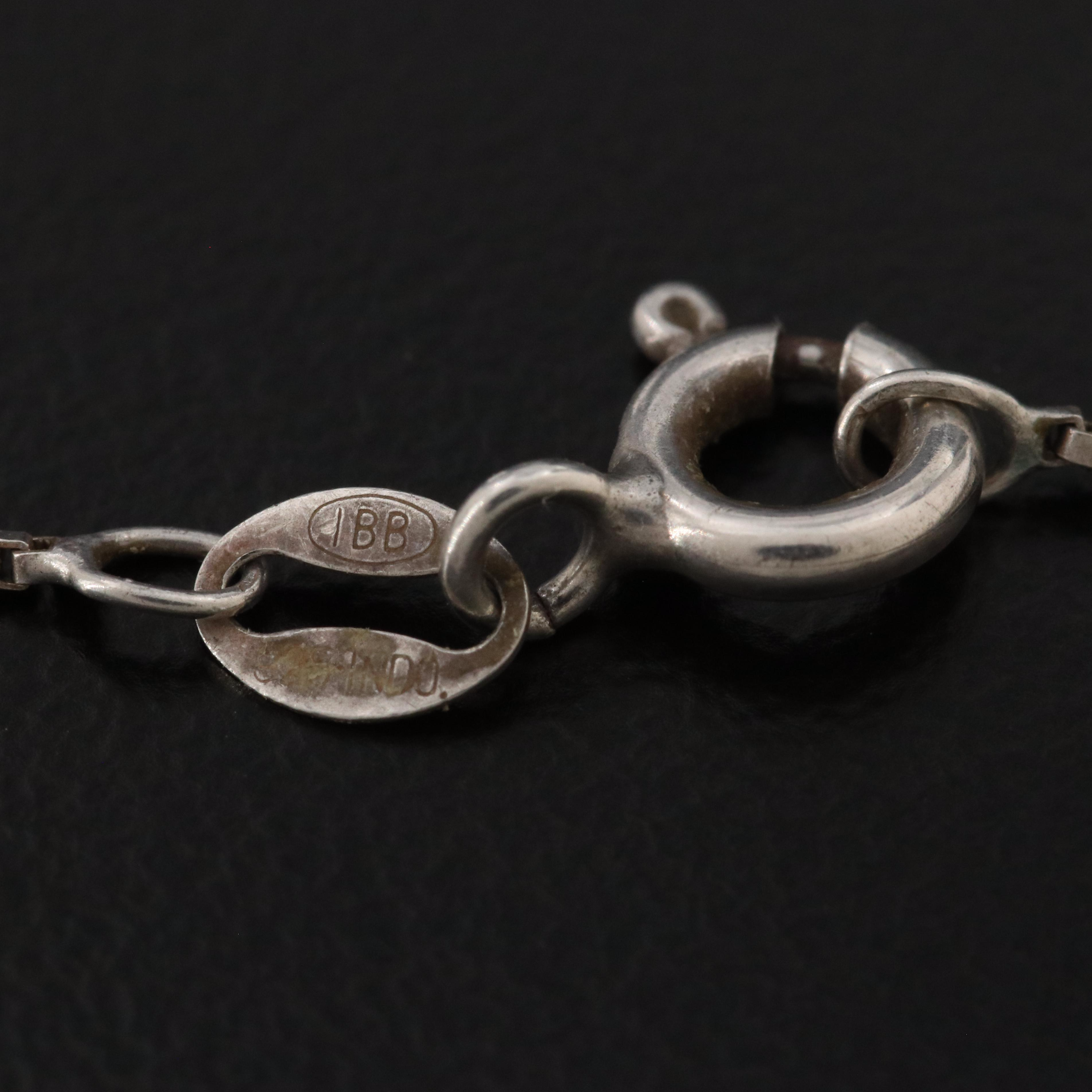 Sterling Chain with Vintage Monogrammed Photo Locket