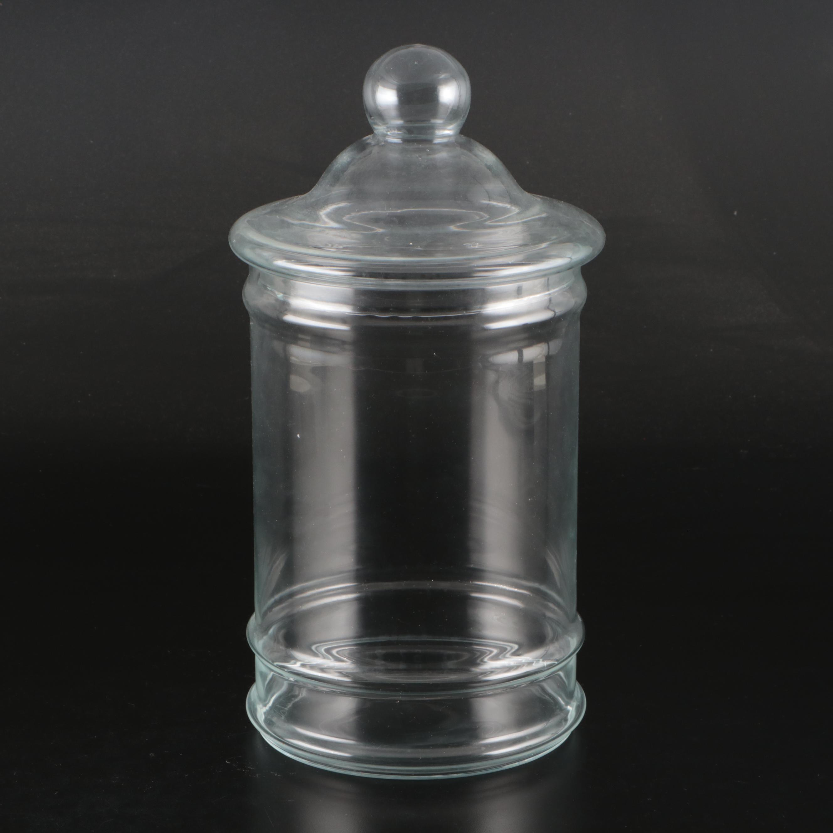 Footed and Other Glass Apothecary Jars