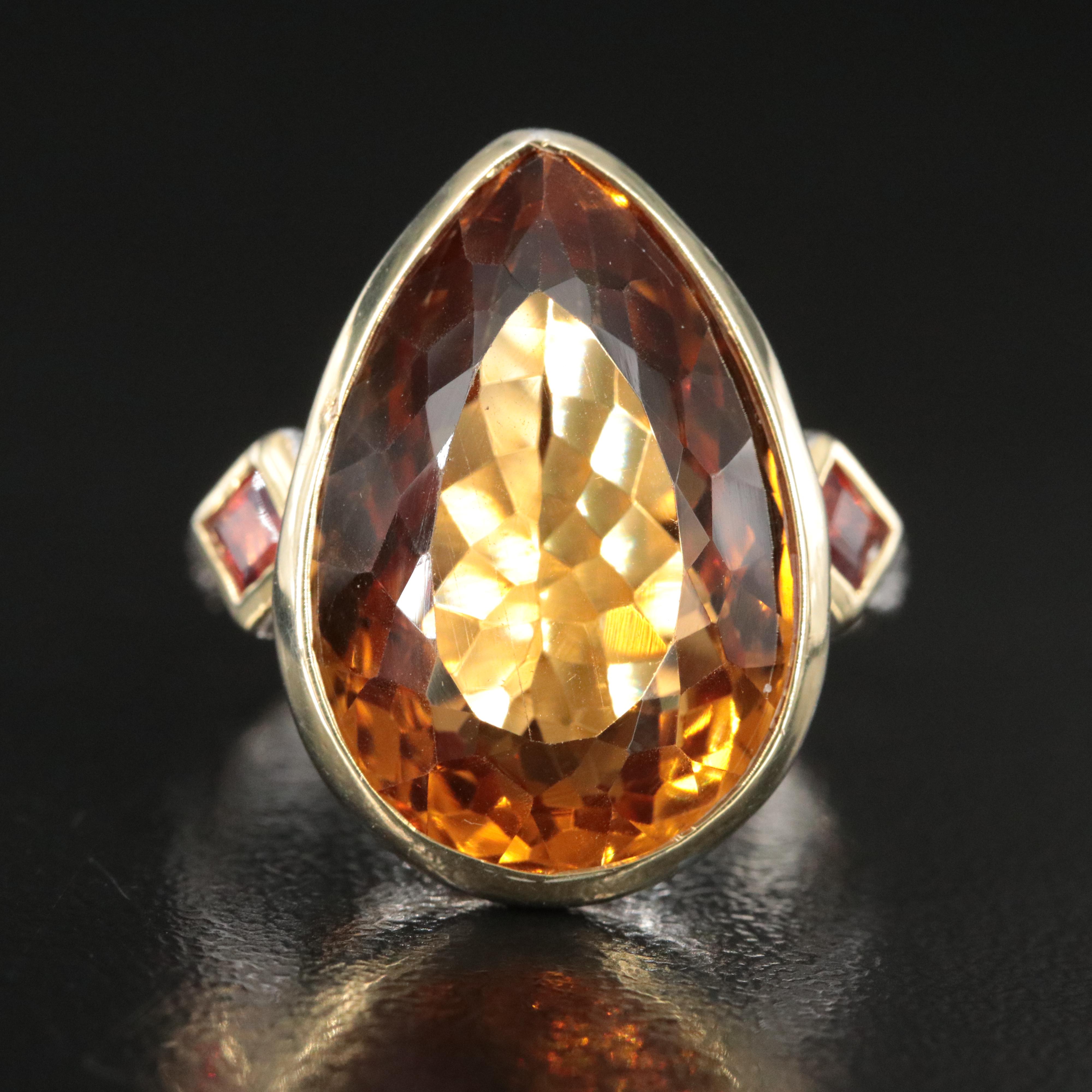 Sterling Citrine Ring