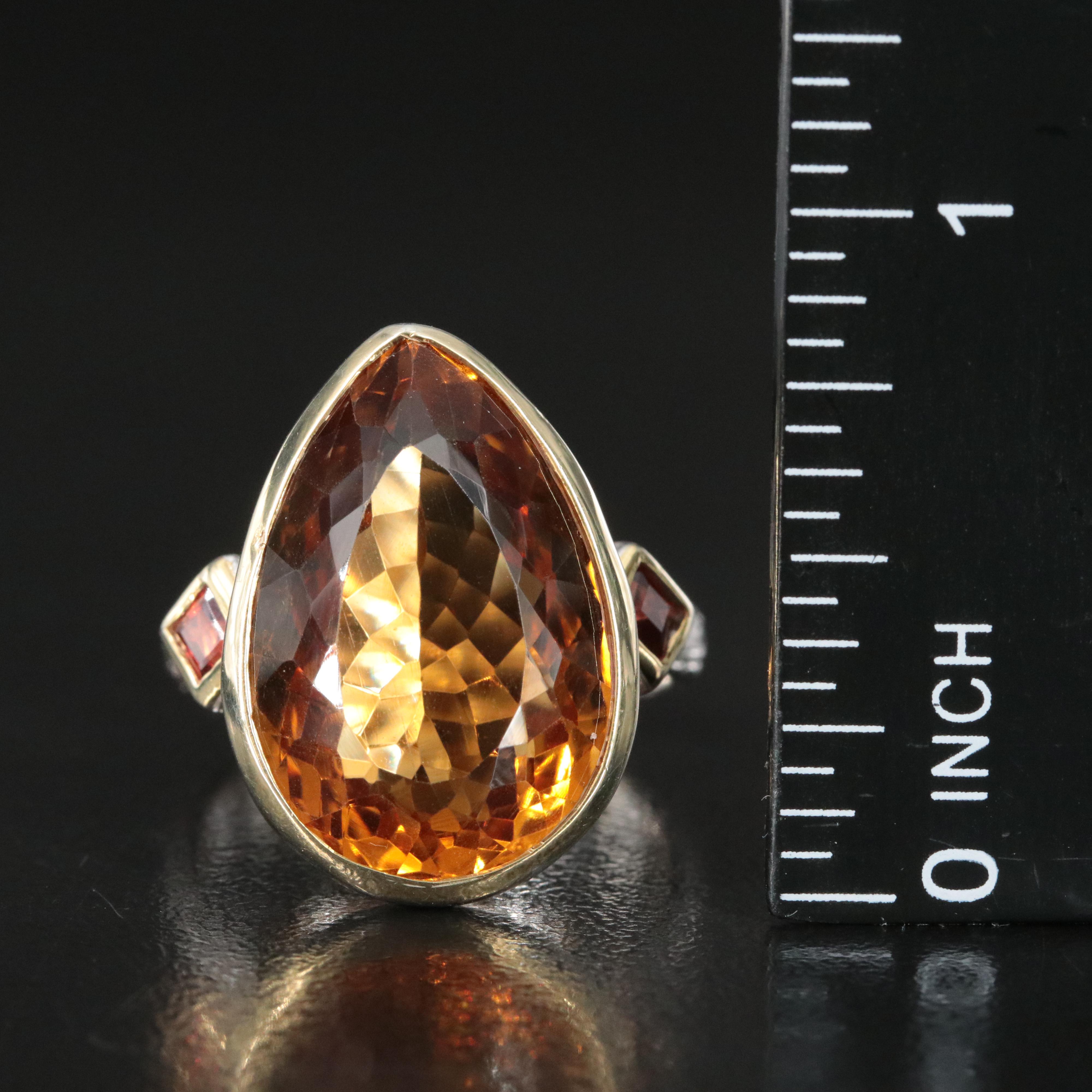 Sterling Citrine Ring