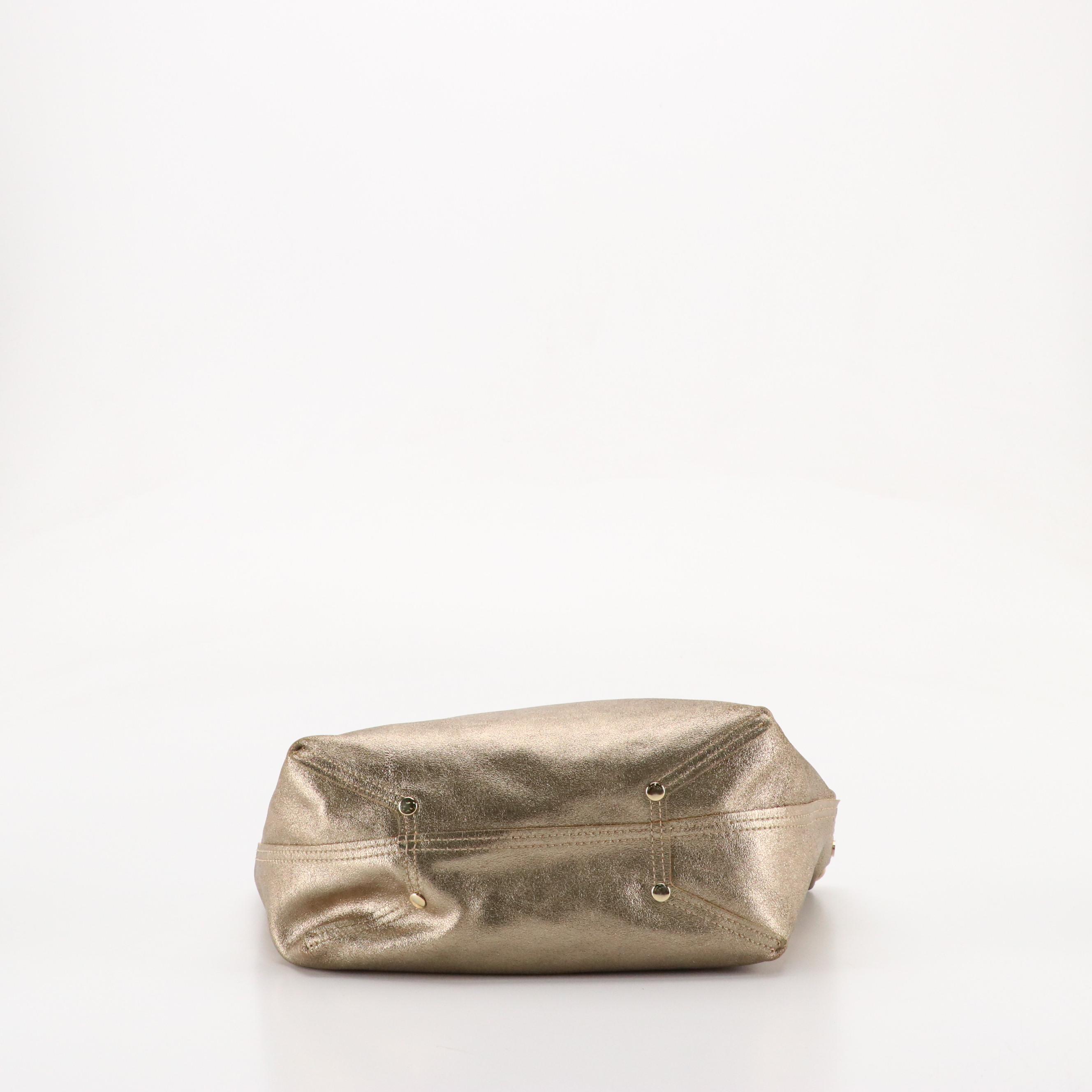 Tiffany & Co. Small Reversible Tote in Metallic Leather and Brown Suede