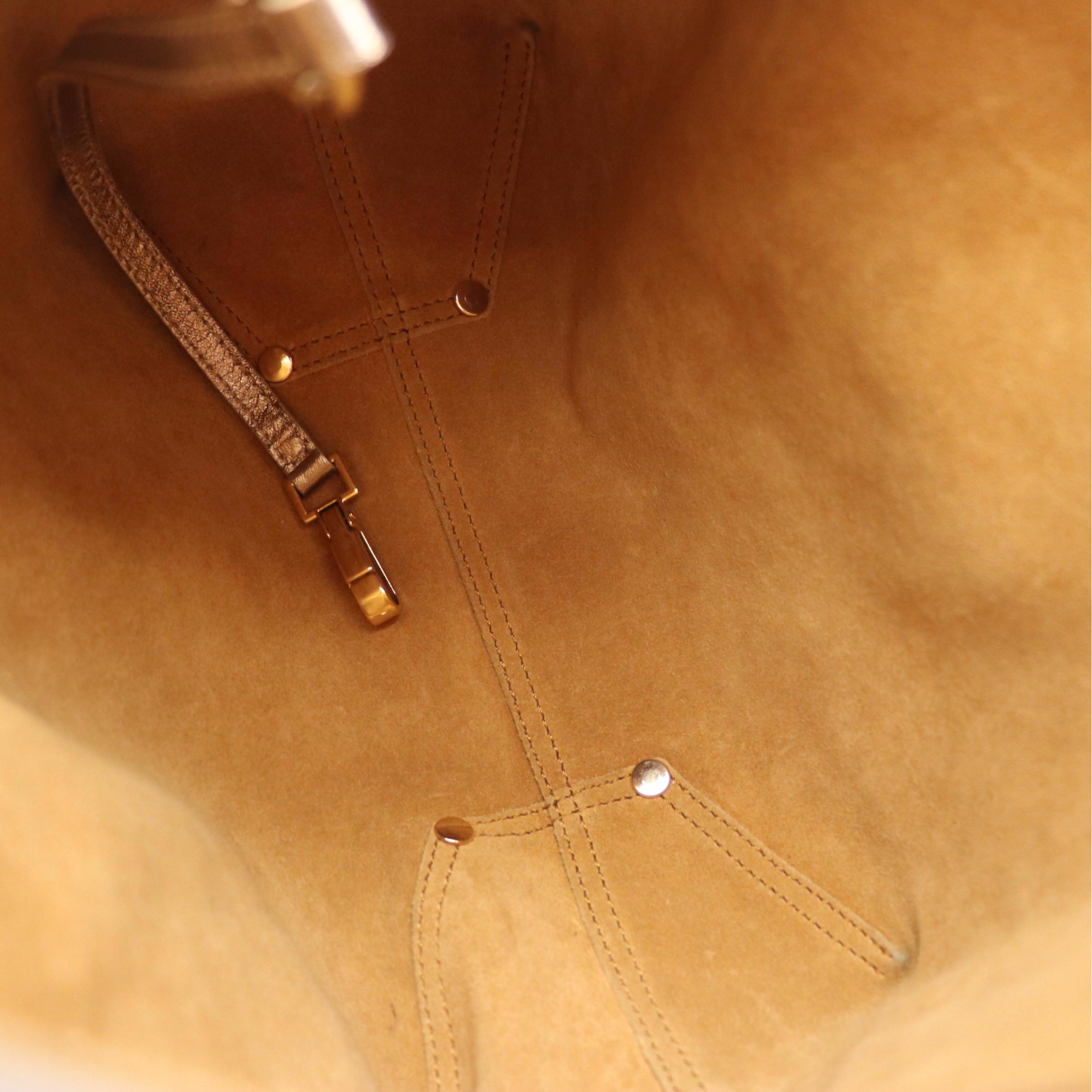 Tiffany & Co. Small Reversible Tote in Metallic Leather and Brown Suede