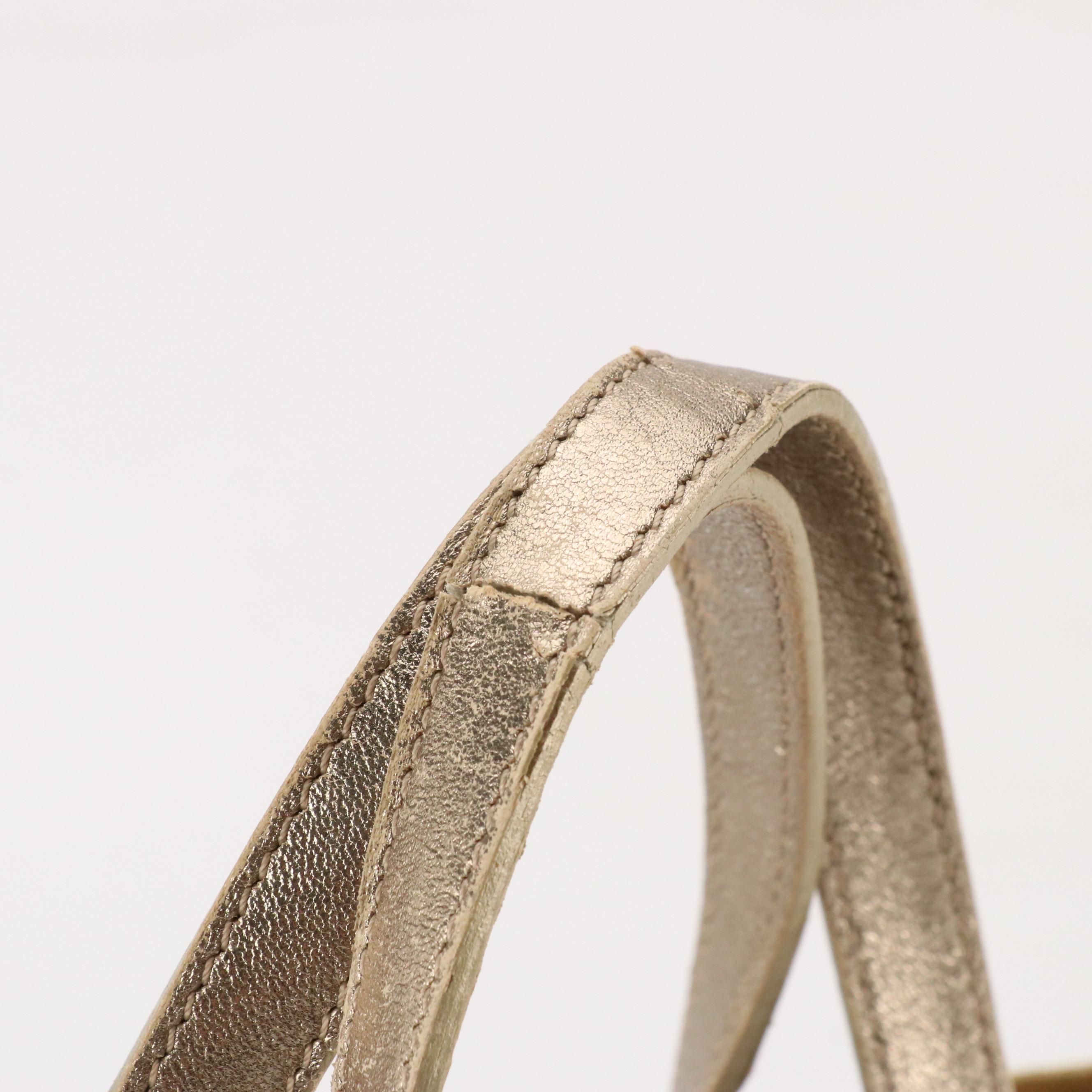 Tiffany & Co. Small Reversible Tote in Metallic Leather and Brown Suede