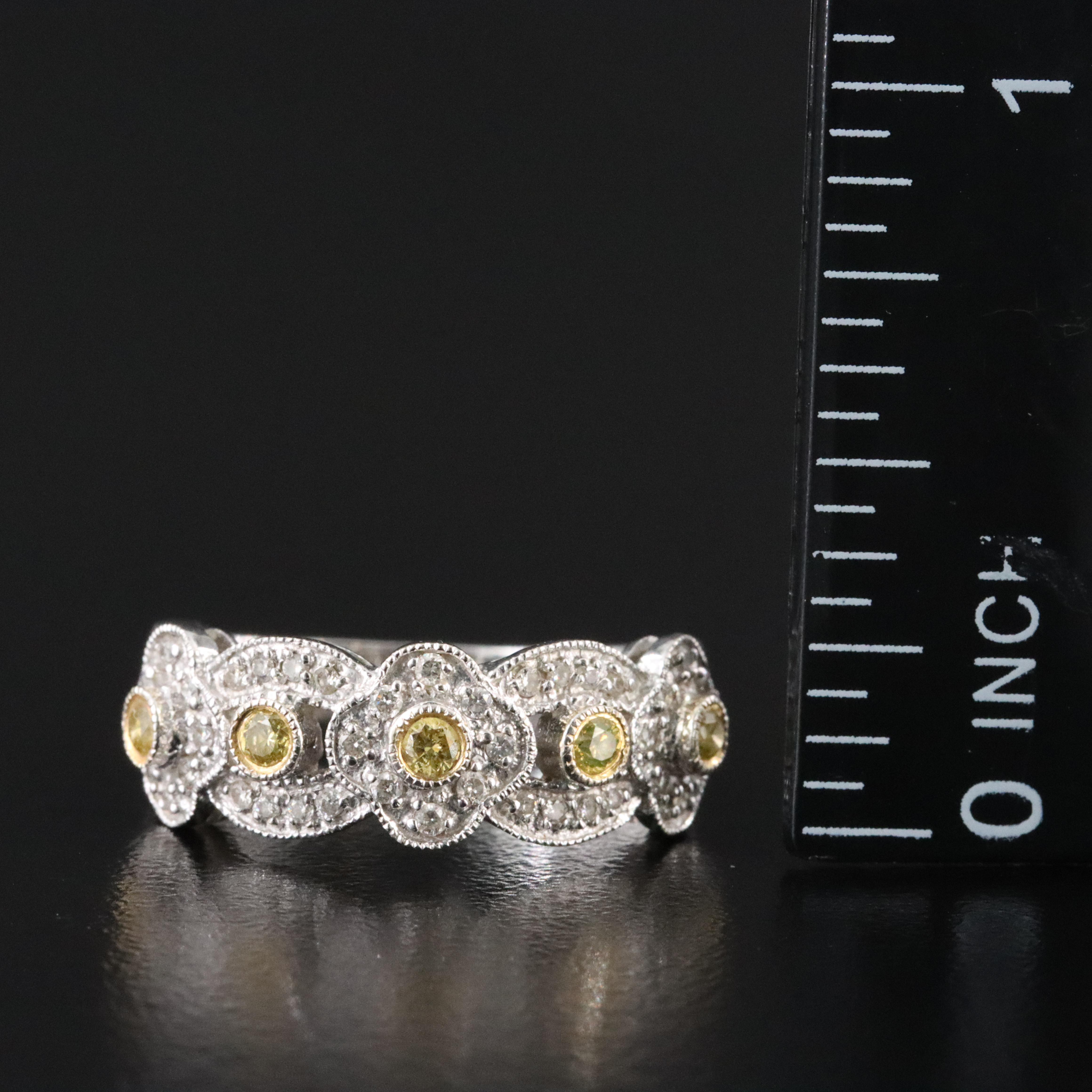 14K 0.37 CTW Lab Grown Diamond Floral Ring