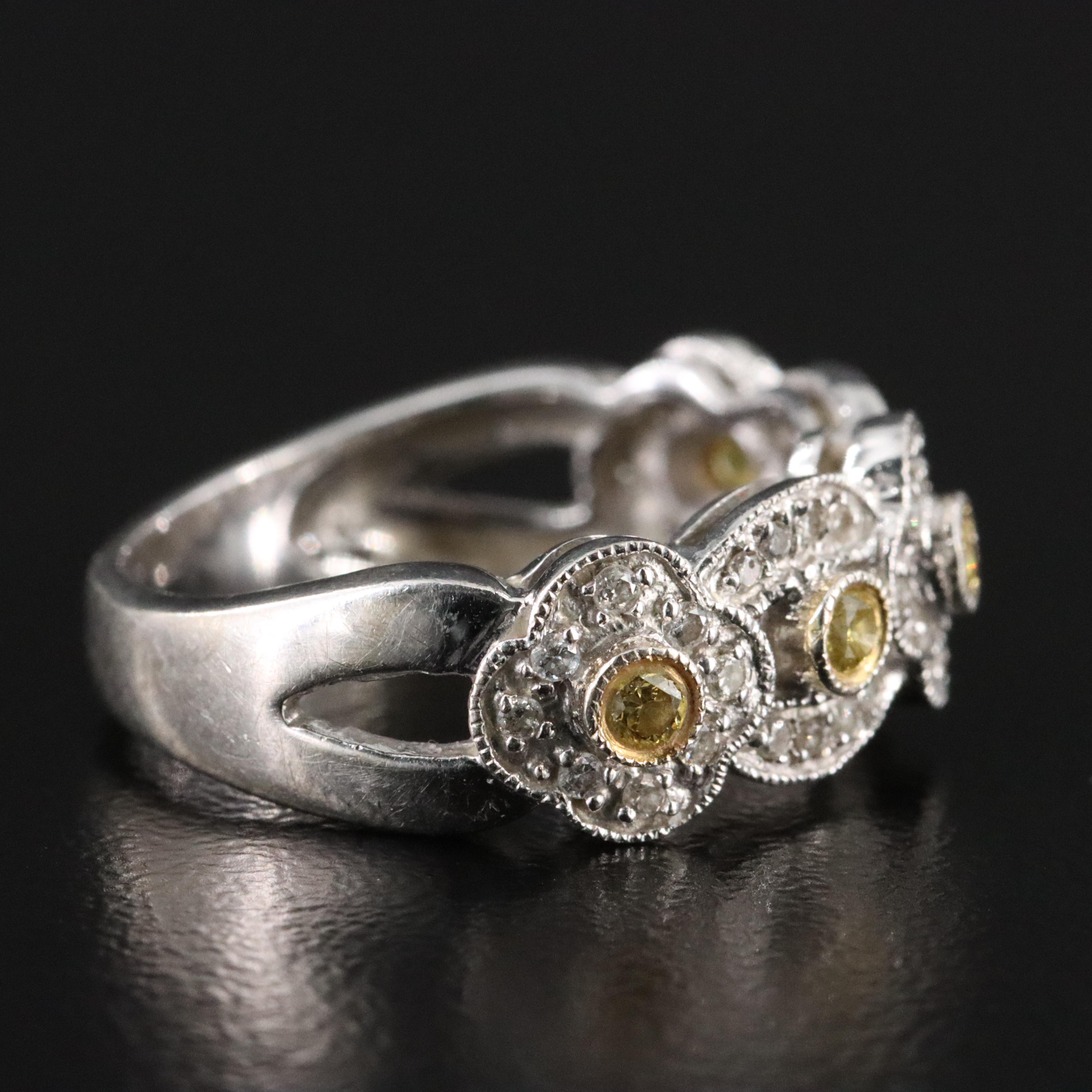 14K 0.37 CTW Lab Grown Diamond Floral Ring