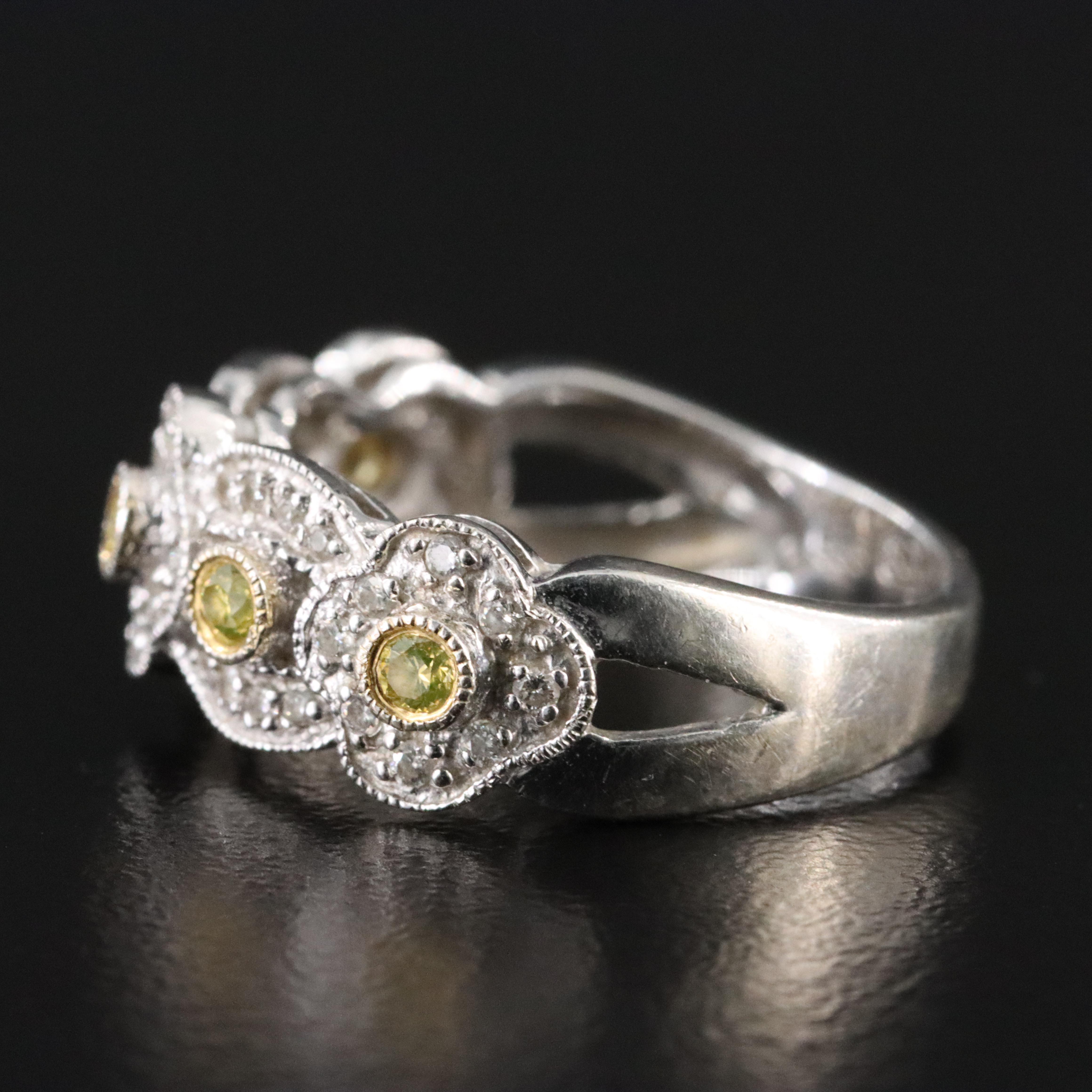 14K 0.37 CTW Lab Grown Diamond Floral Ring