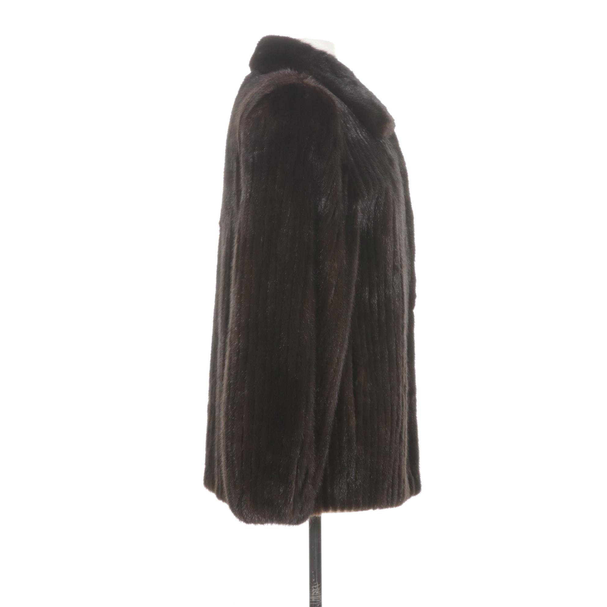 Ribbon Espresso Mink Fur Jacket