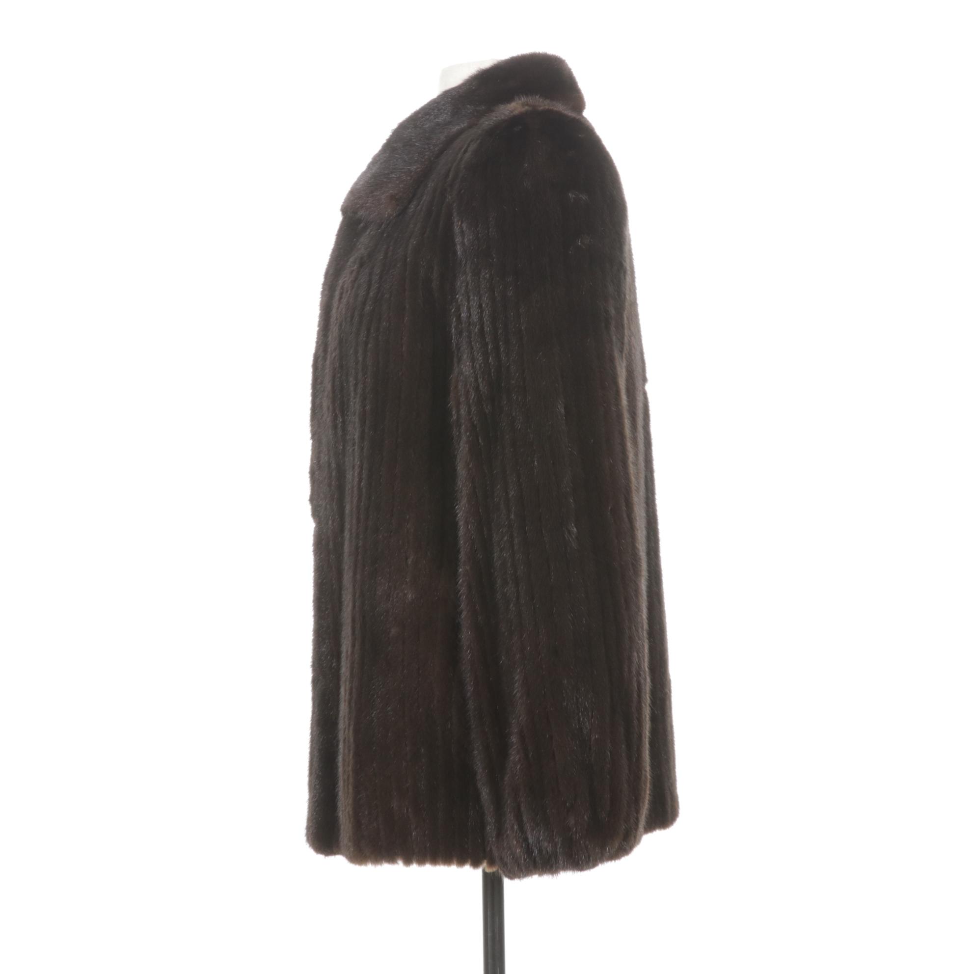 Ribbon Espresso Mink Fur Jacket