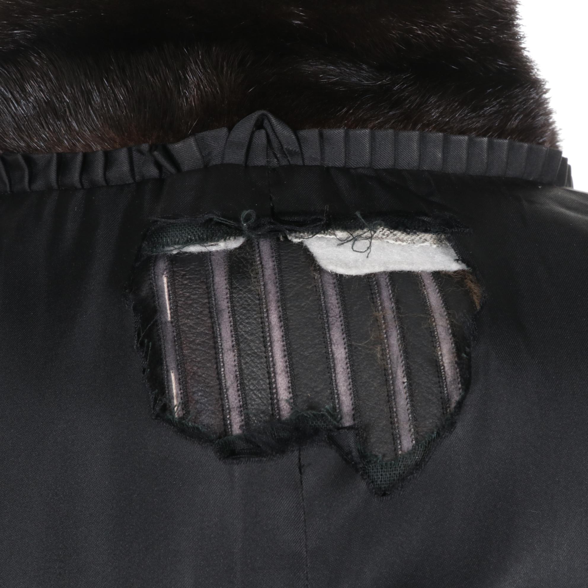 Ribbon Espresso Mink Fur Jacket