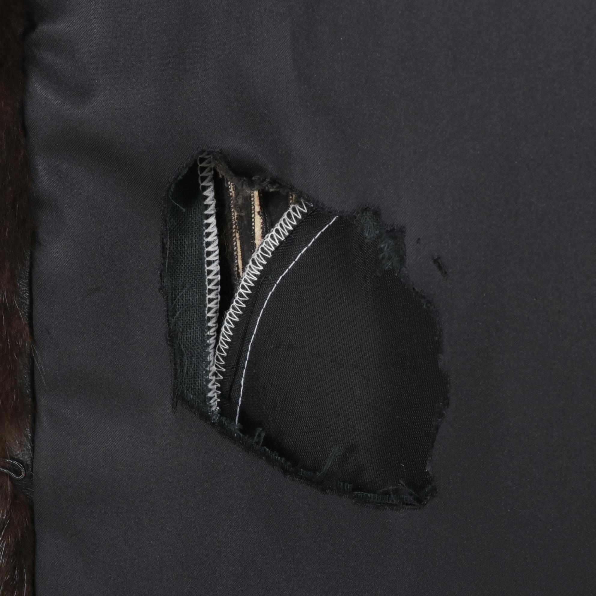 Ribbon Espresso Mink Fur Jacket