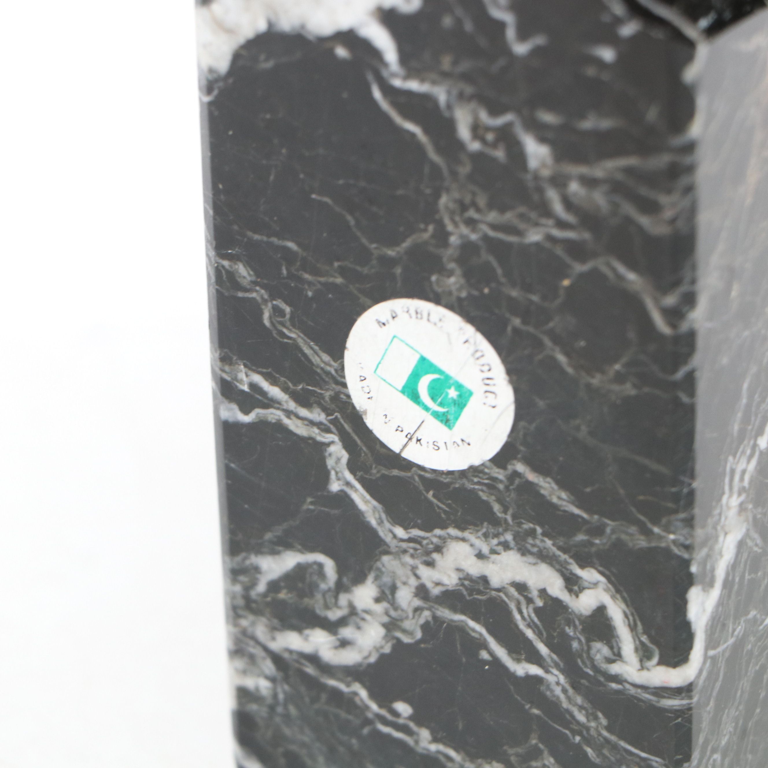 Carved and Polished Marble and Travertine Bookends