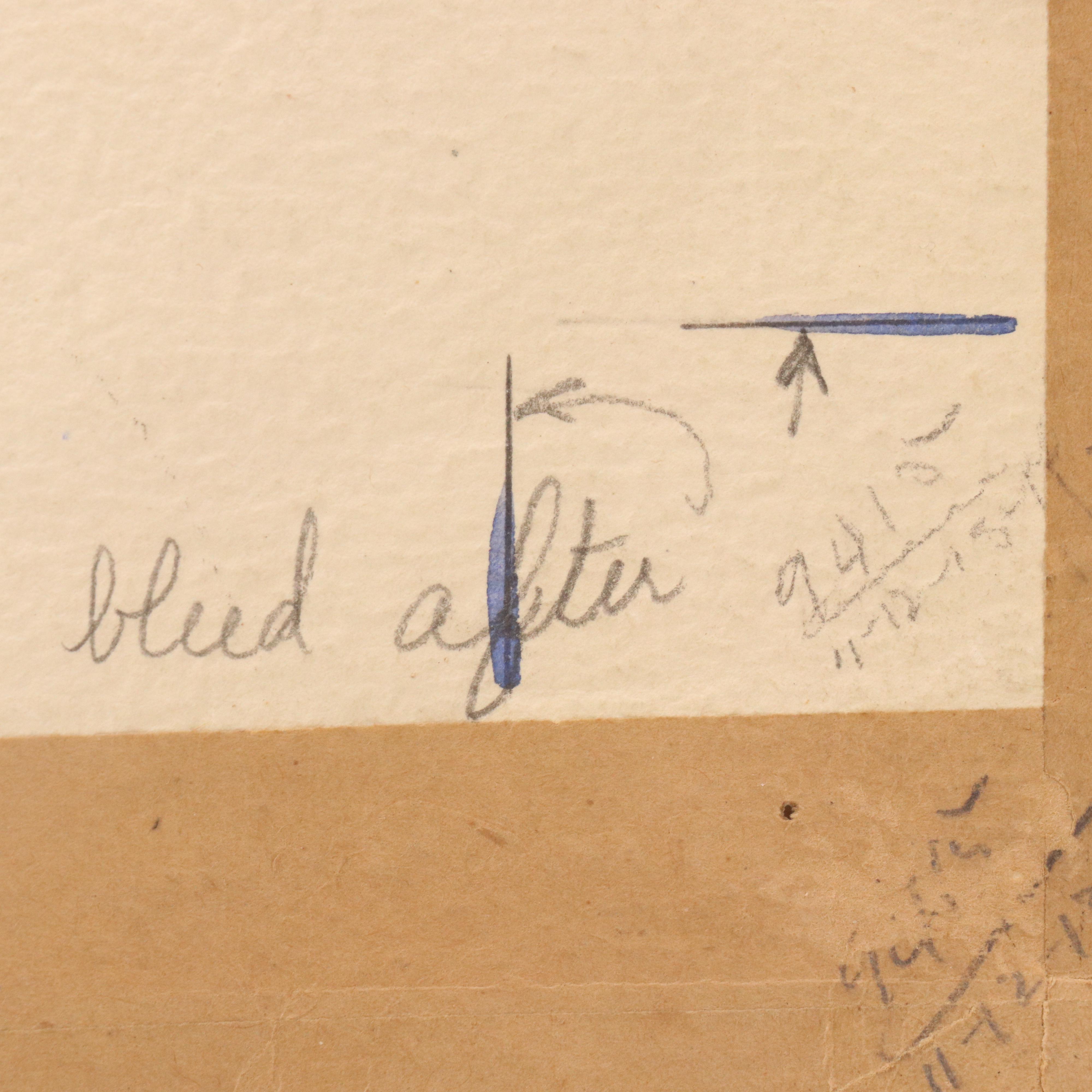 Mixed Media Drawing of Advertisement for Marathon "CAT" Gasoline