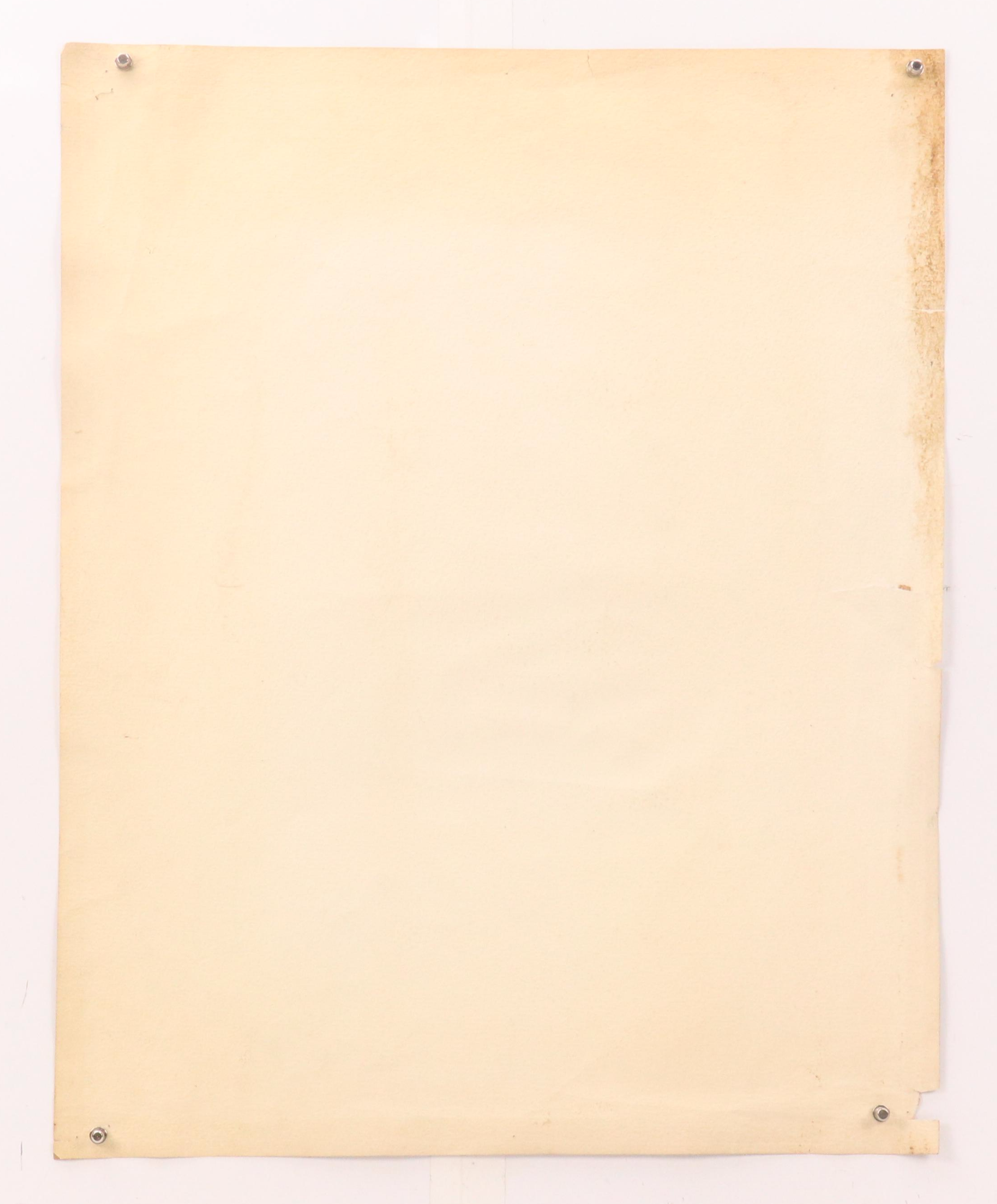 Mixed Media Drawing of Advertisement for Marathon "CAT" Gasoline