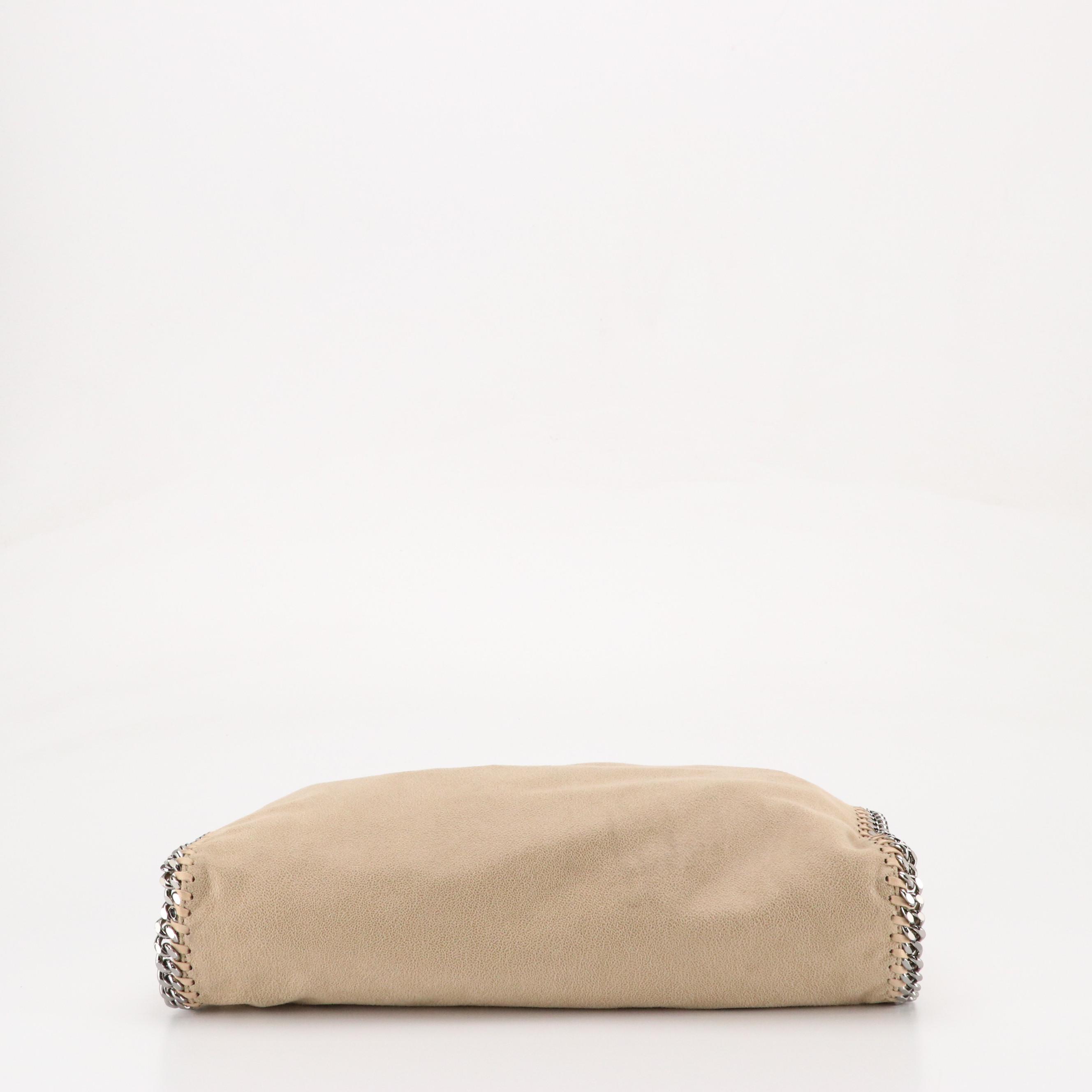 Stella Mccartney Large Falabella Chain Strap Bag in Shaggy Deer Faux-Suede