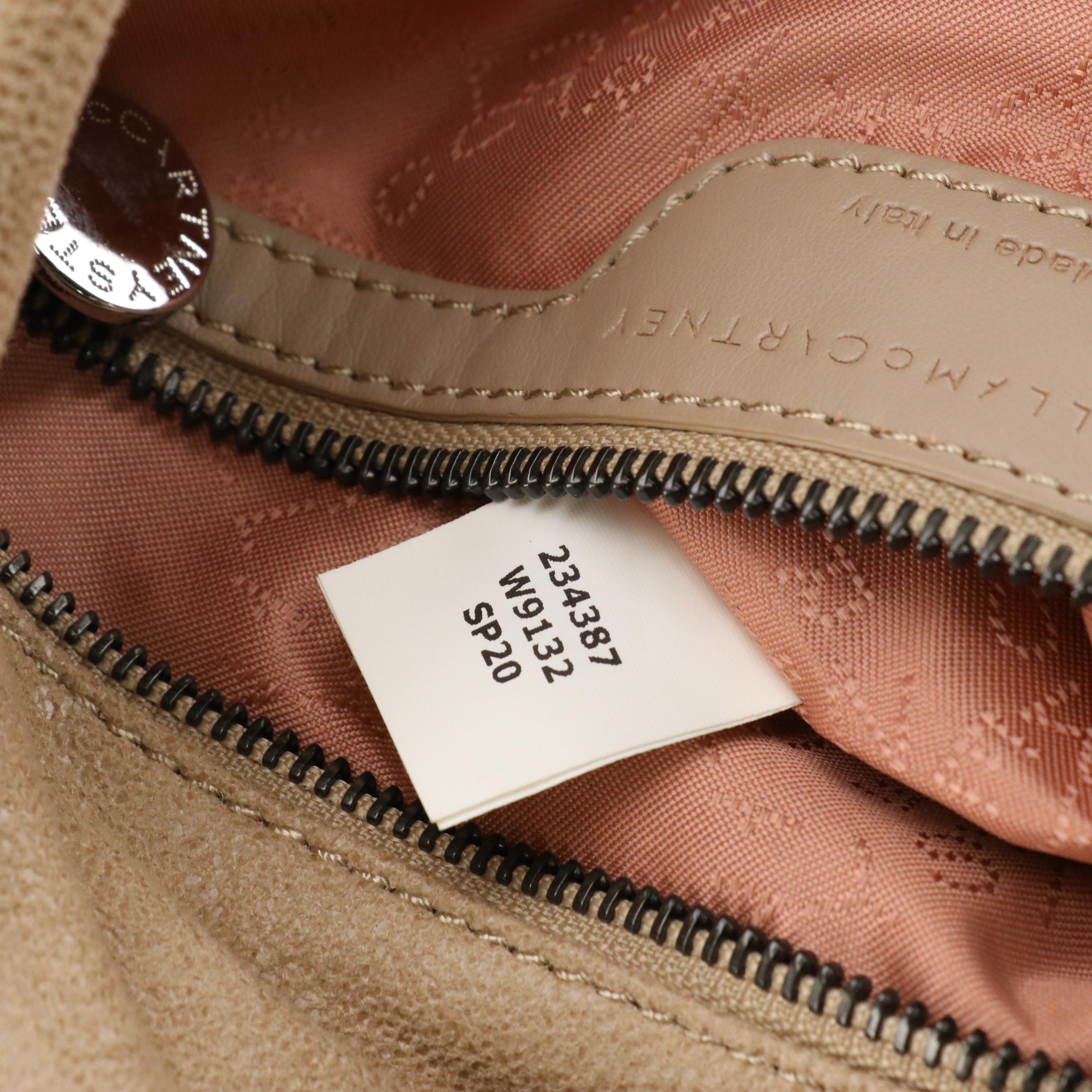 Stella Mccartney Large Falabella Chain Strap Bag in Shaggy Deer Faux-Suede