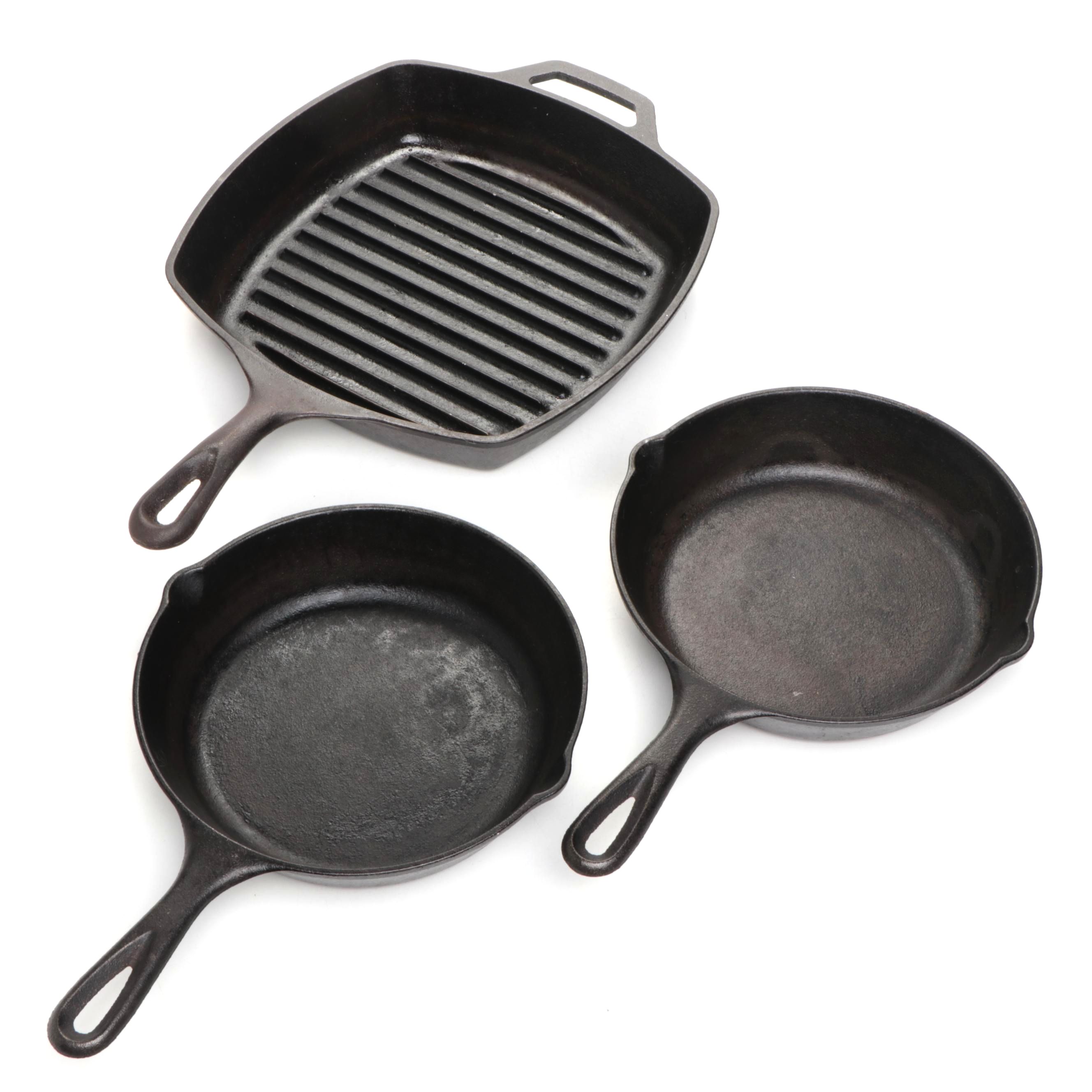 Lodge Cast Iron Grill Pan and Pans