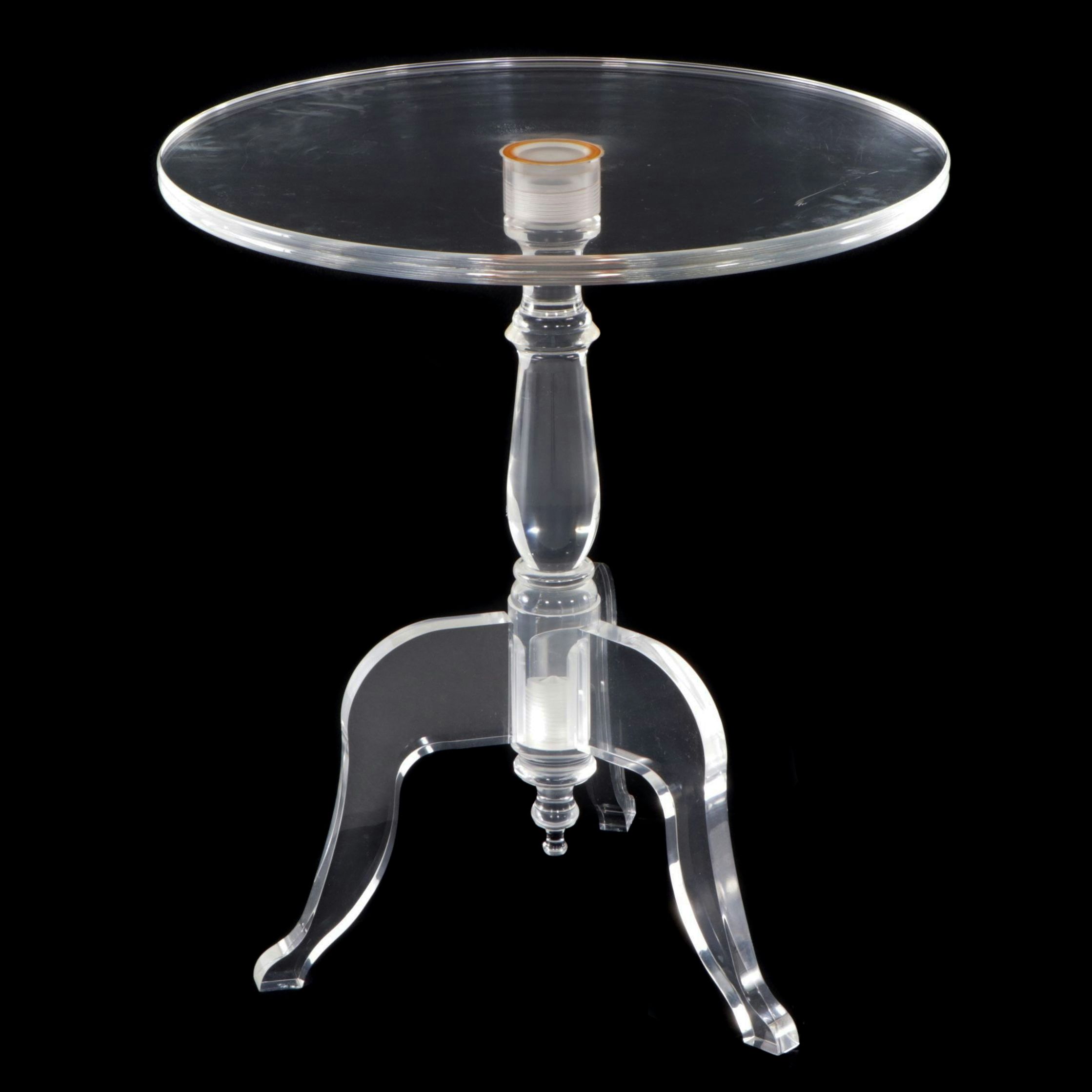 Modernist Style Clear Acrylic End Table