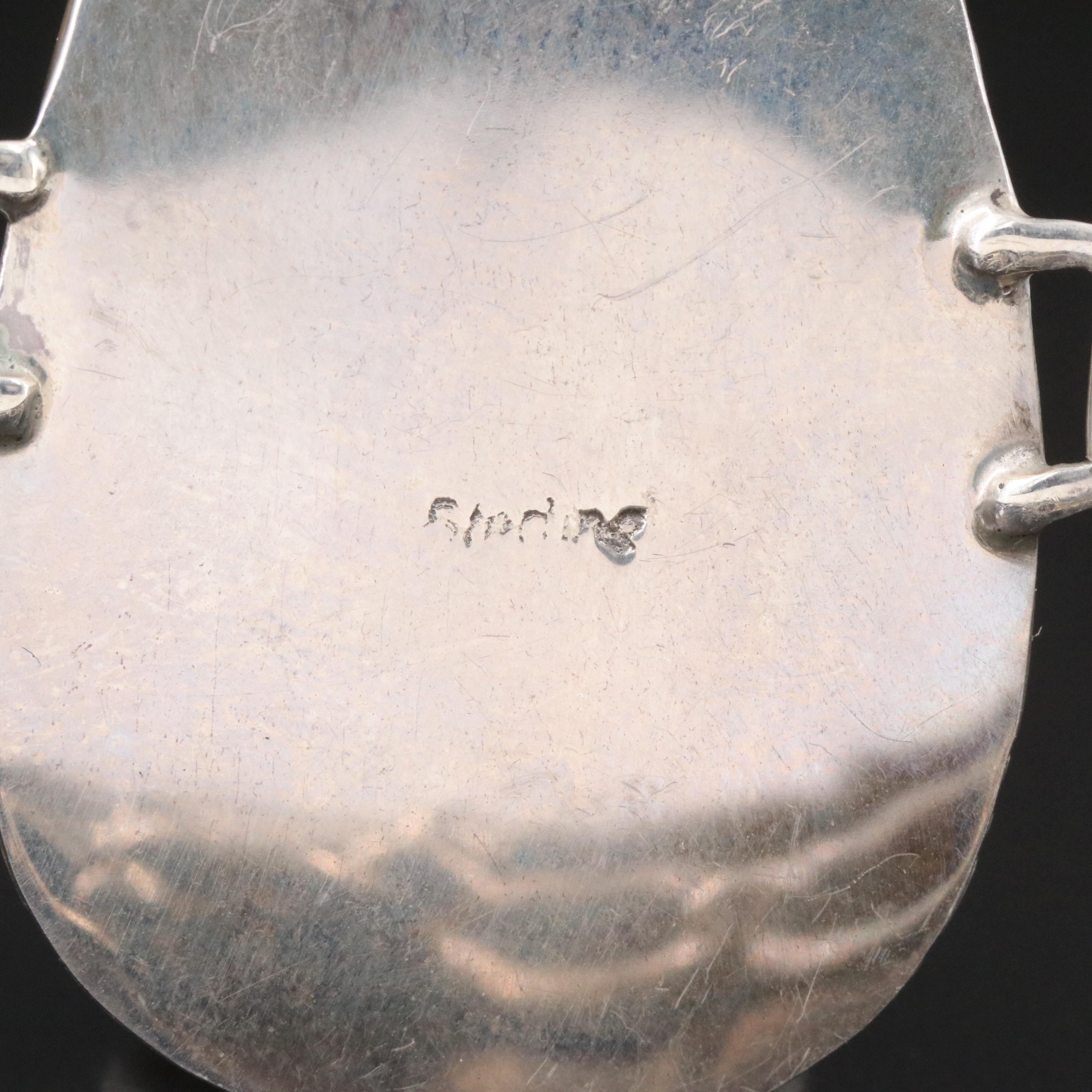 Sterling Abalone, Opal and Mother-of-Pearl Panel Bracelet