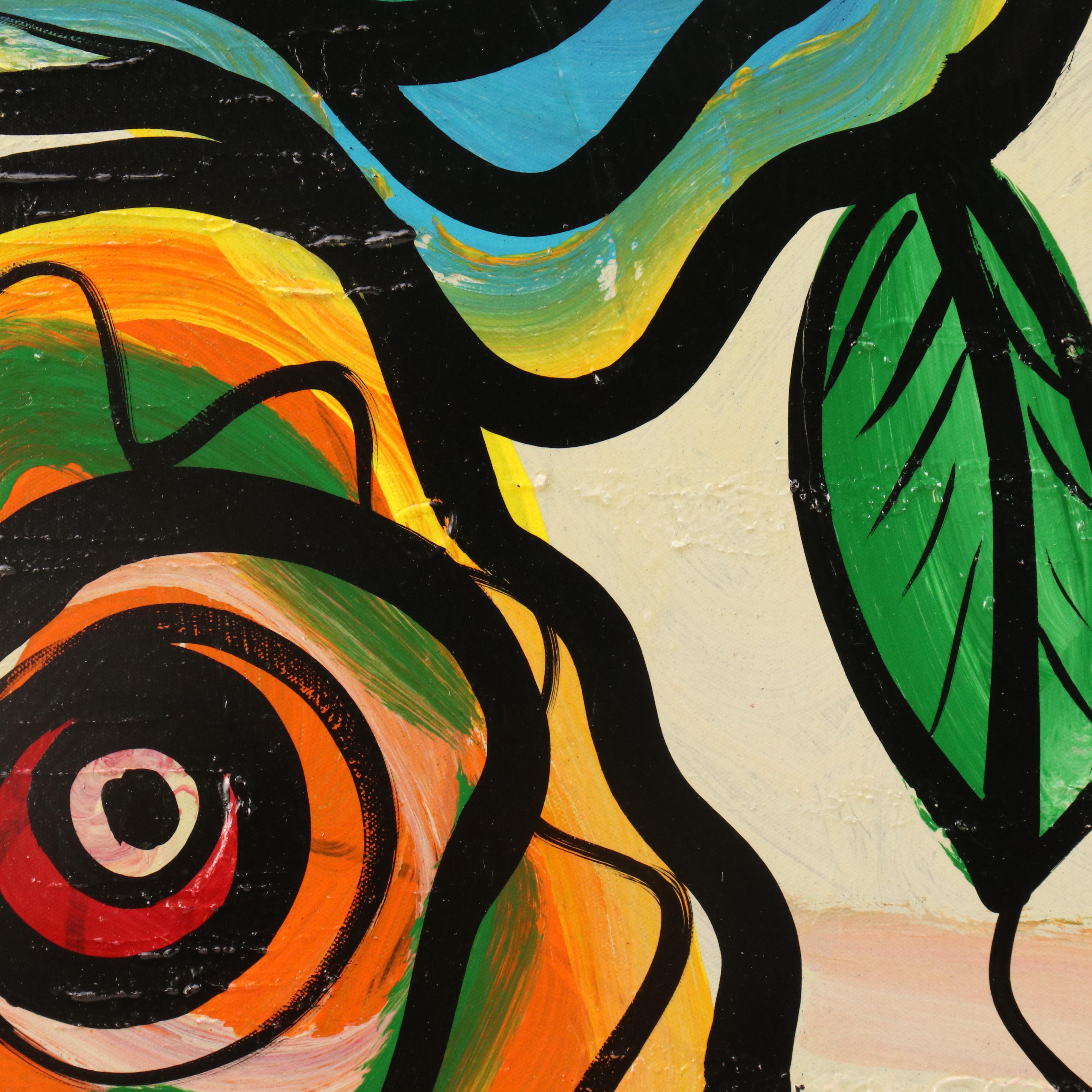 Peter Keil Acrylic Painting "Paris Flowers"