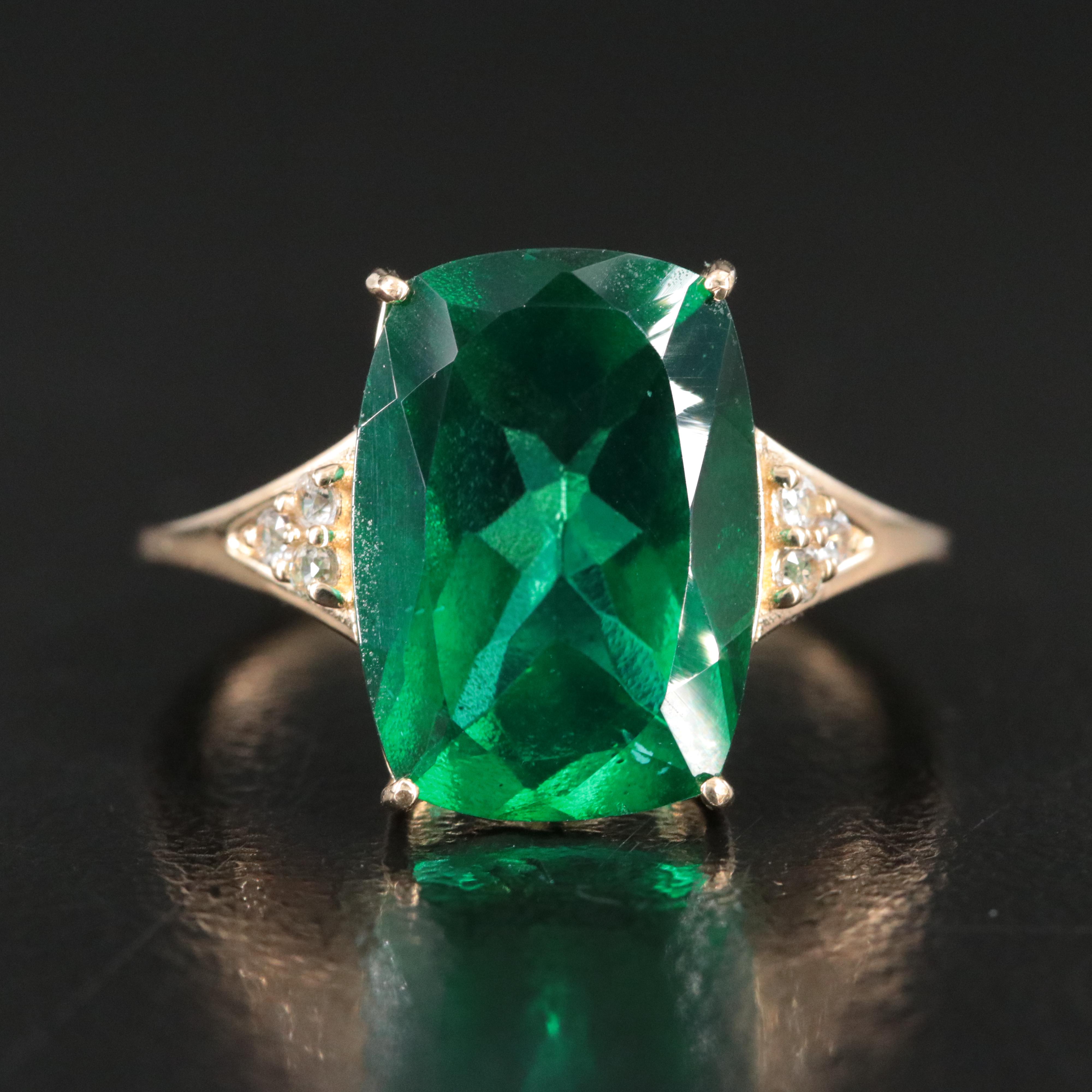 14K Topaz and White Sapphire Ring