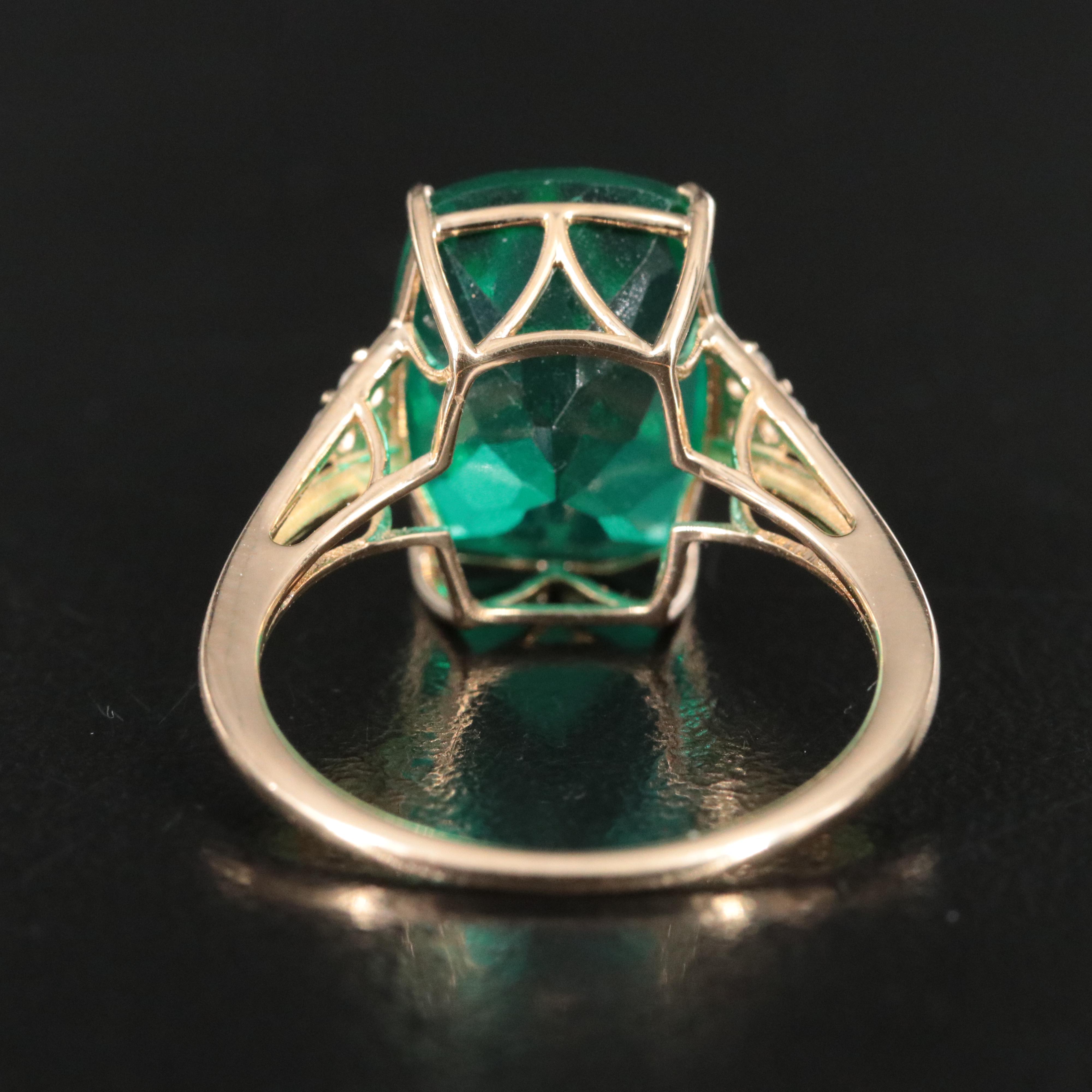 14K Topaz and White Sapphire Ring