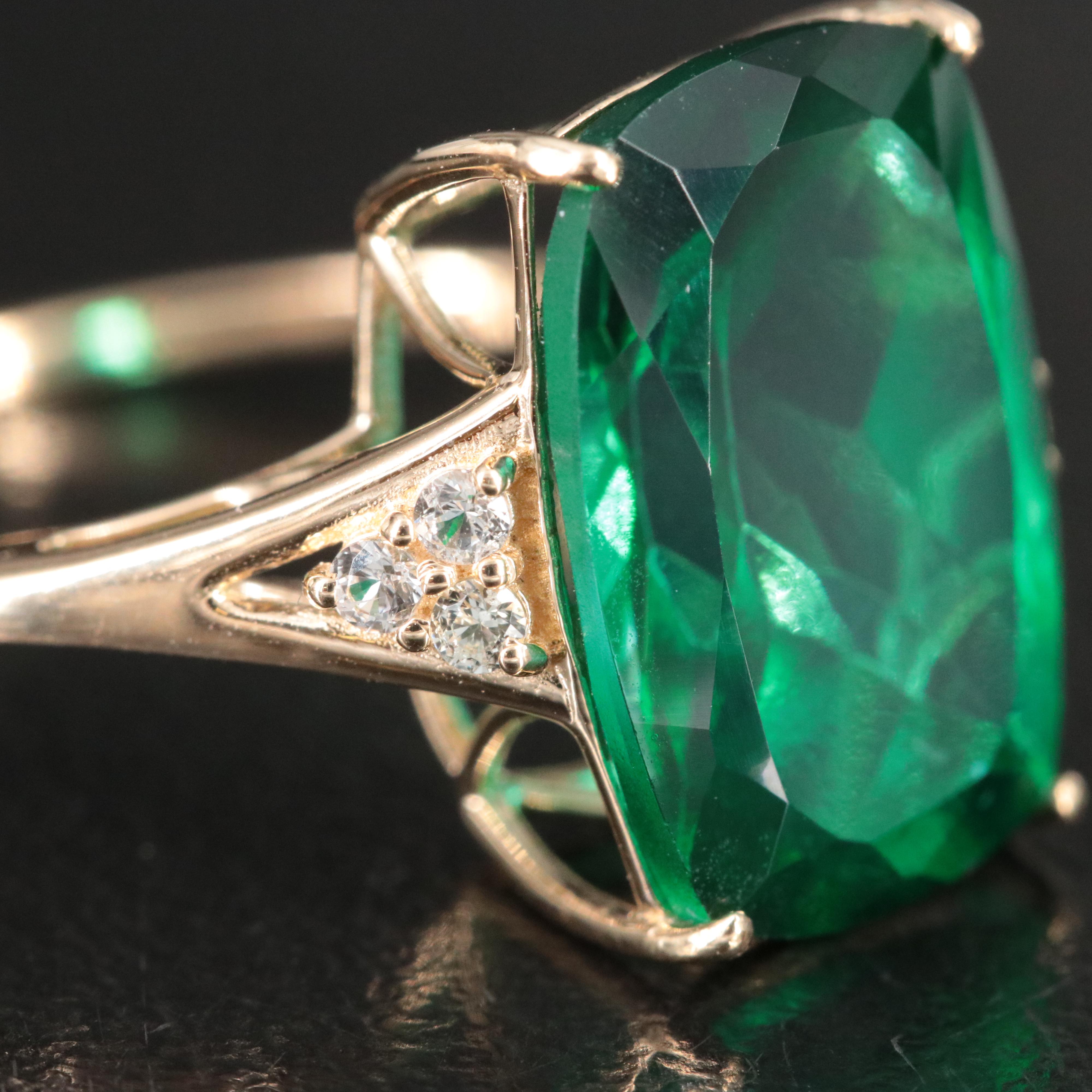 14K Topaz and White Sapphire Ring