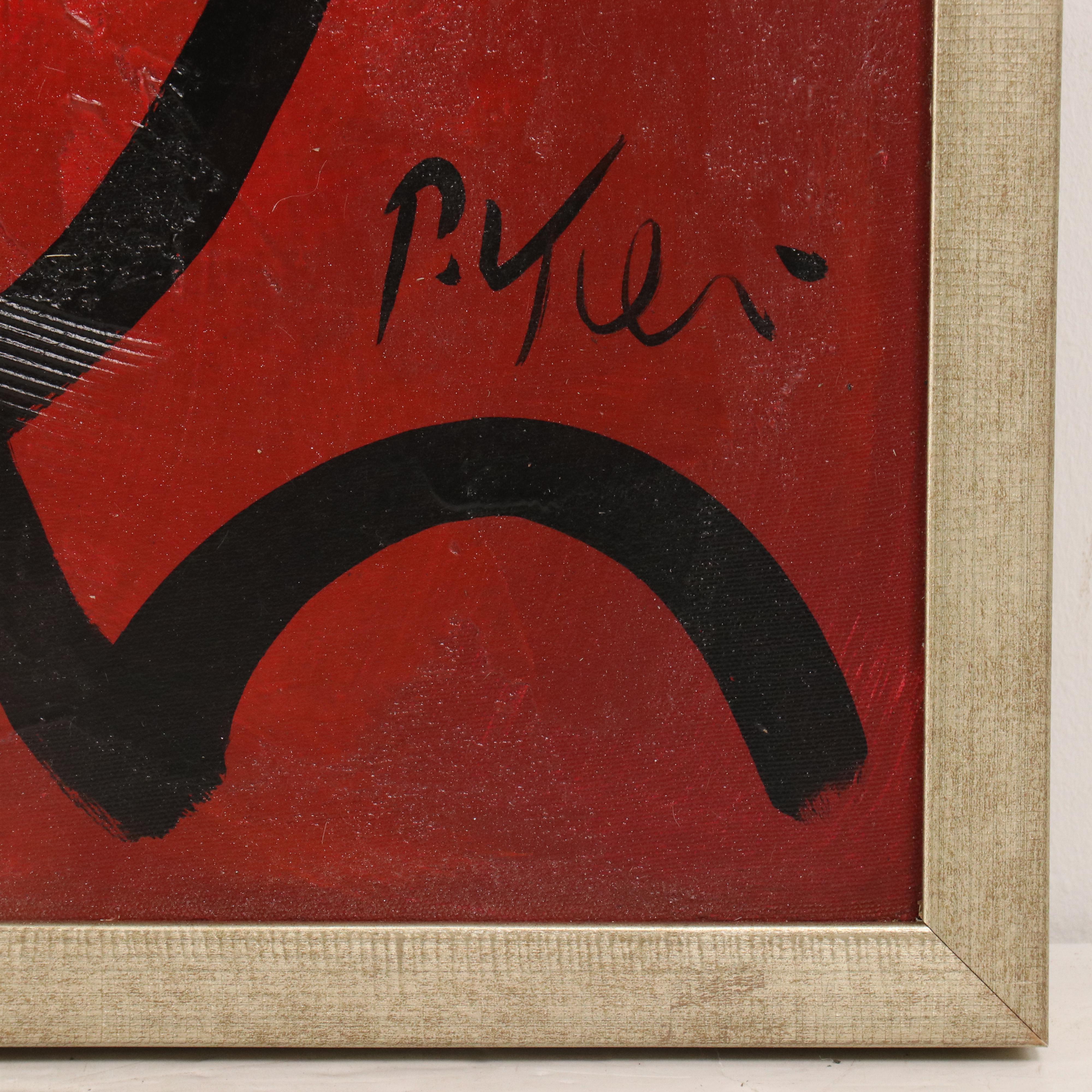 Peter Keil Abstract Figurative Acrylic Painting, Late 20th Century