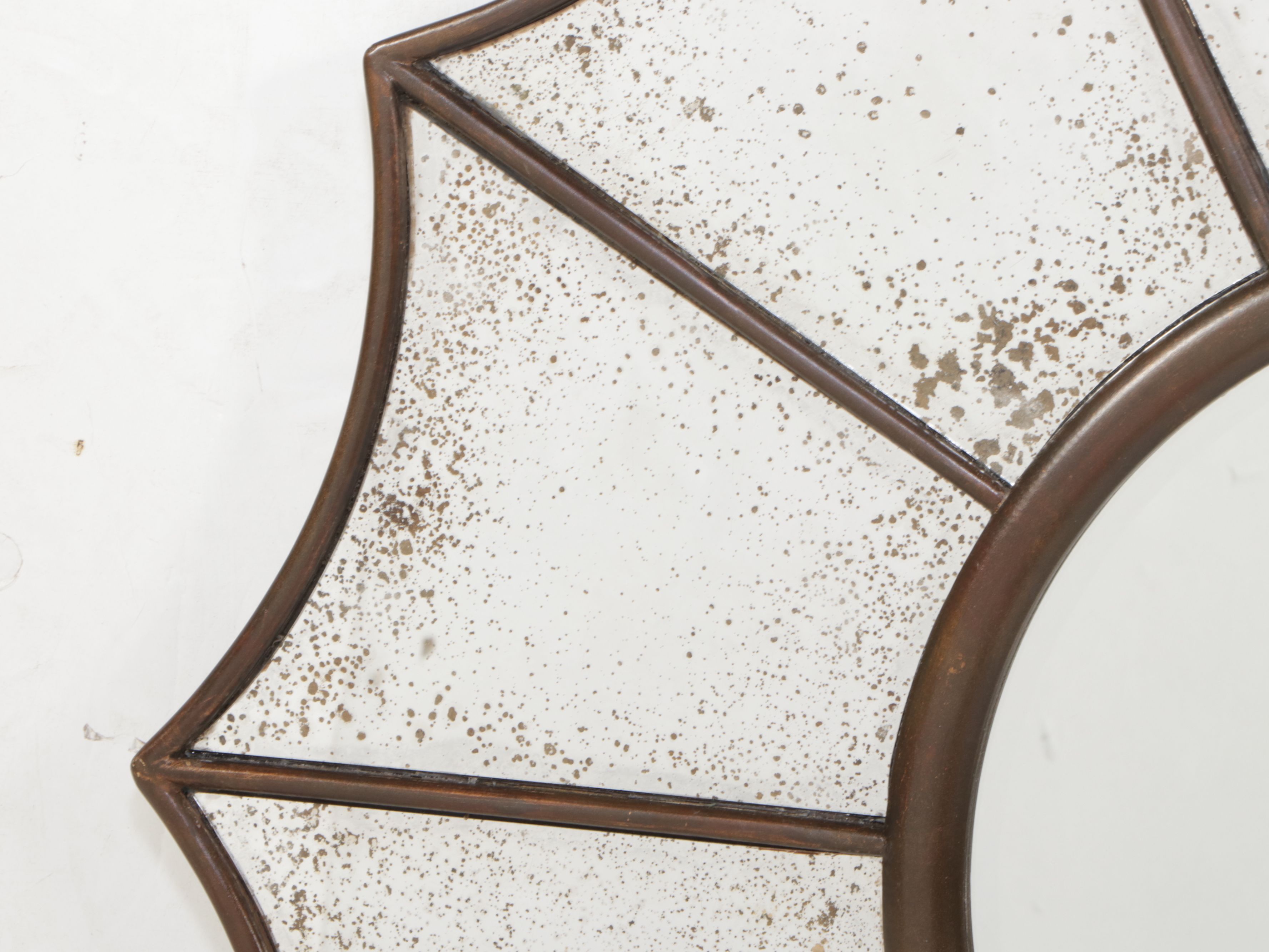 Directoire Style Antiqued Glass Sunburst Mirror