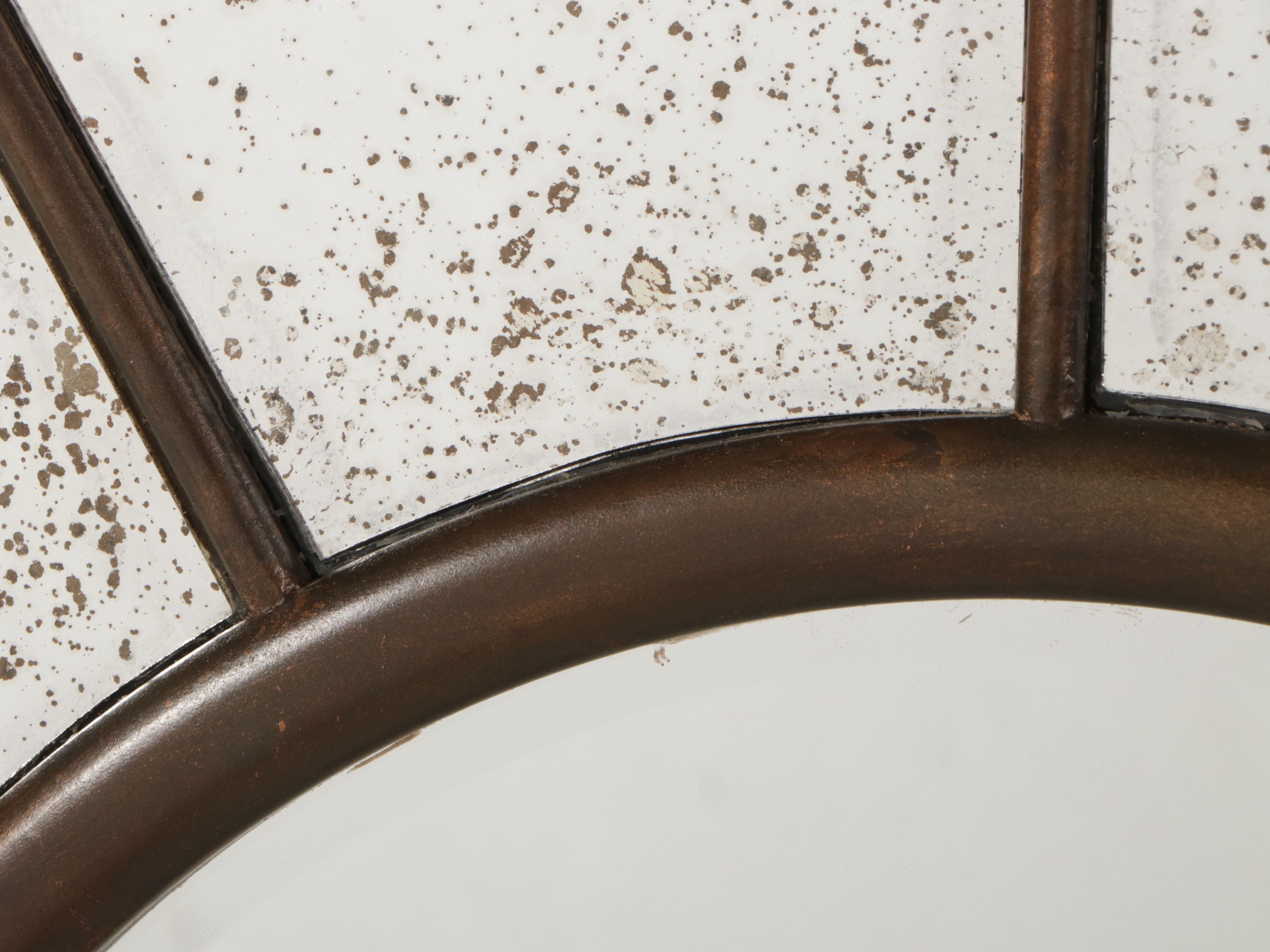 Directoire Style Antiqued Glass Sunburst Mirror