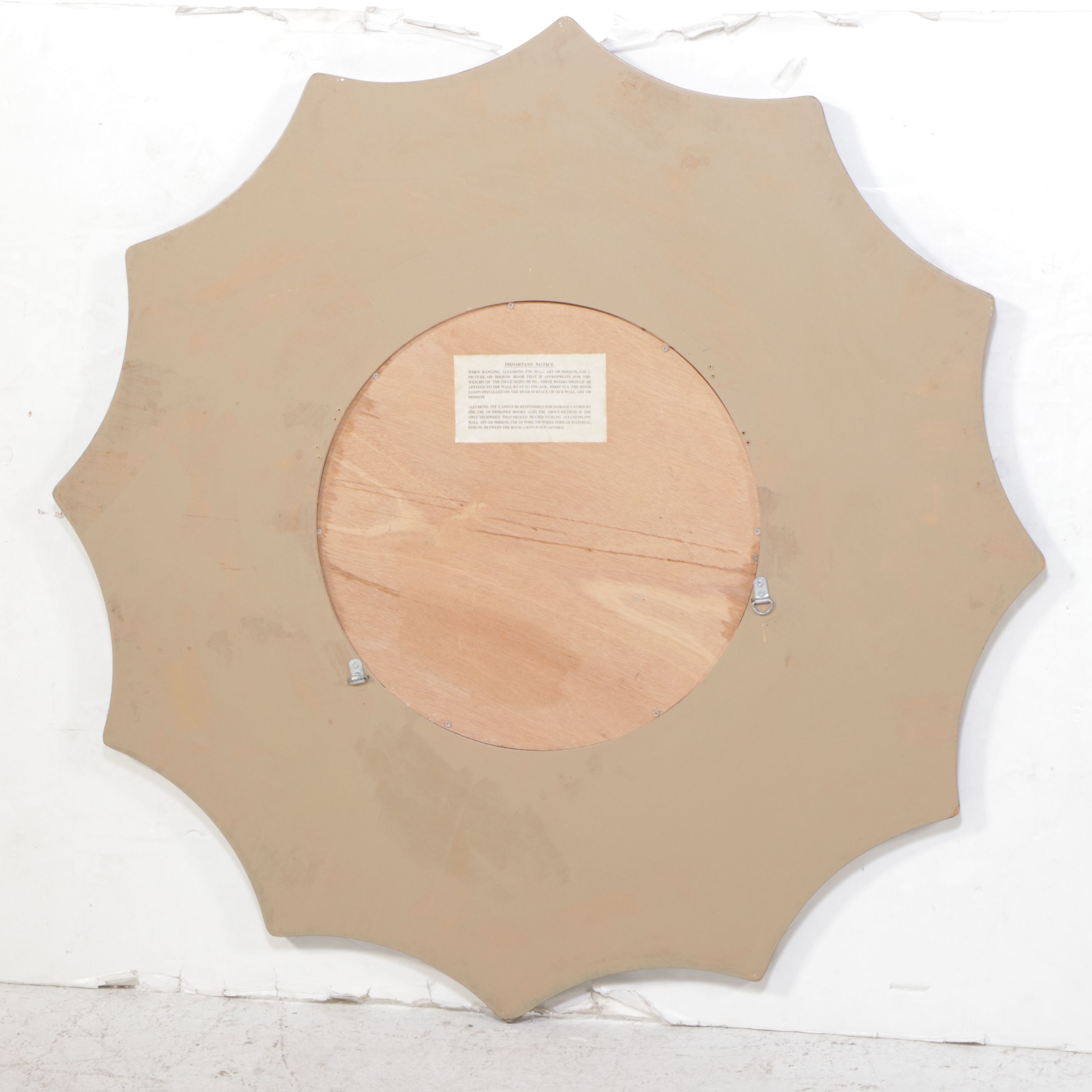 Directoire Style Antiqued Glass Sunburst Mirror