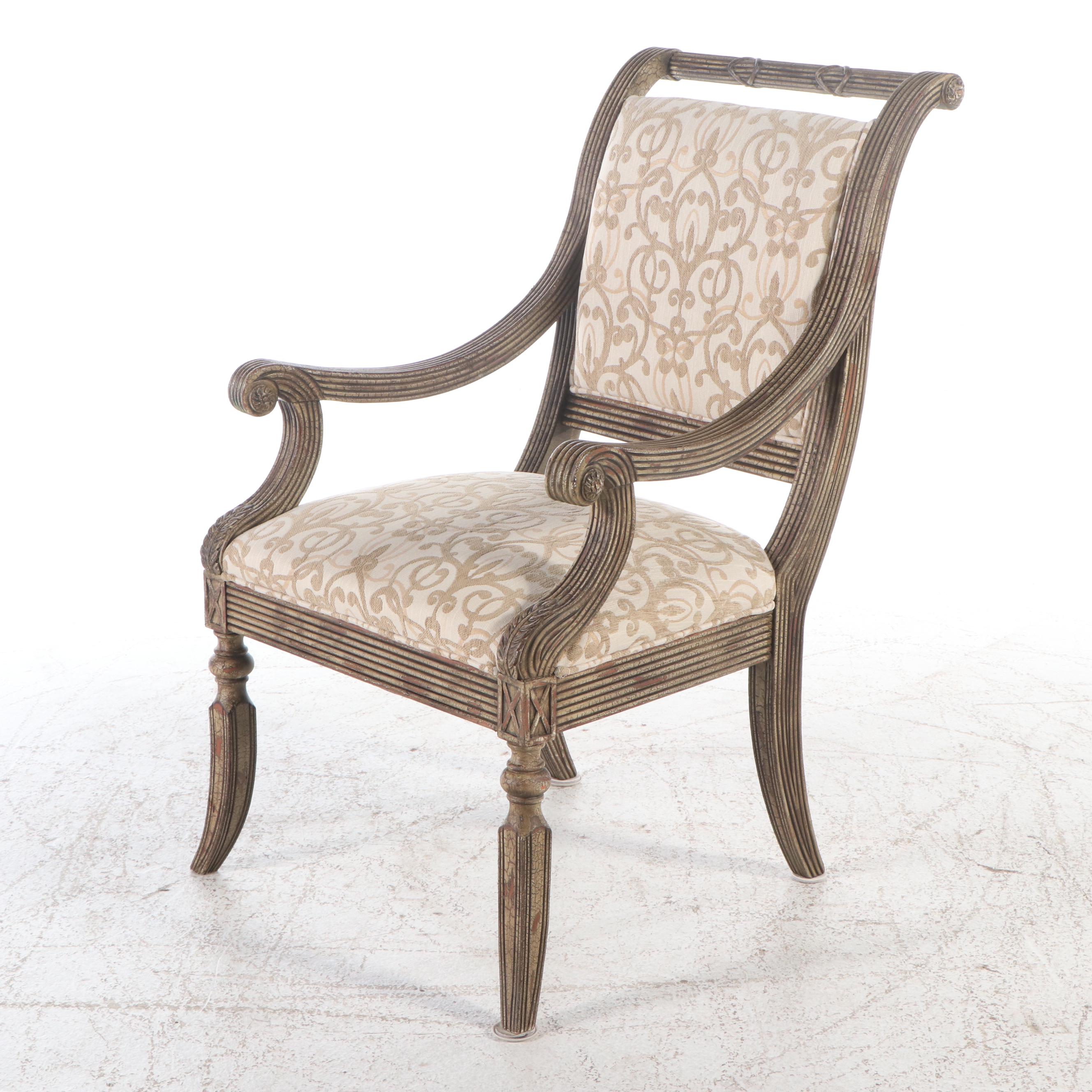 Louis XVI Style Upholstered Armchair