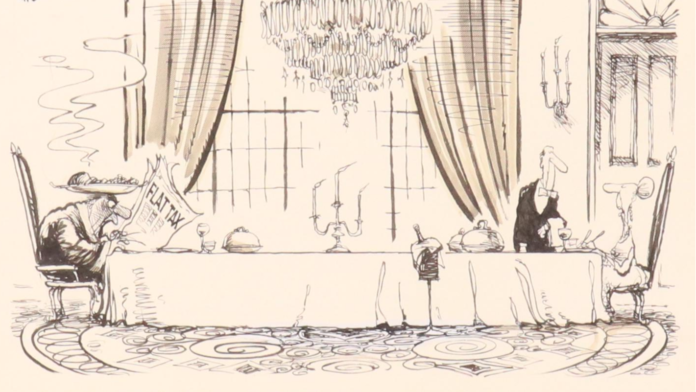 Jim Borgman Cincinnati Enquirer Ink Political Cartoon Illustration, 1984