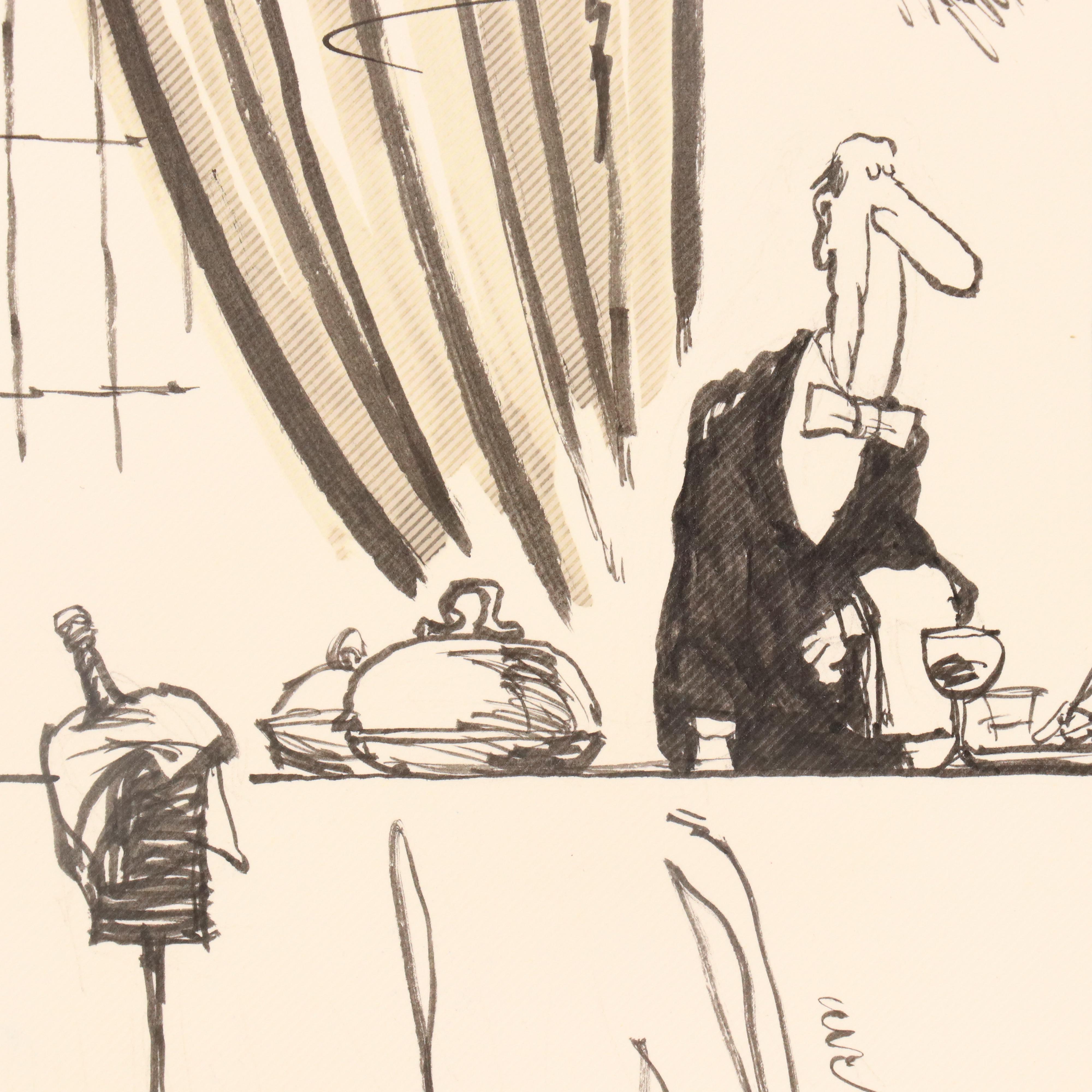 Jim Borgman Cincinnati Enquirer Ink Political Cartoon Illustration, 1984