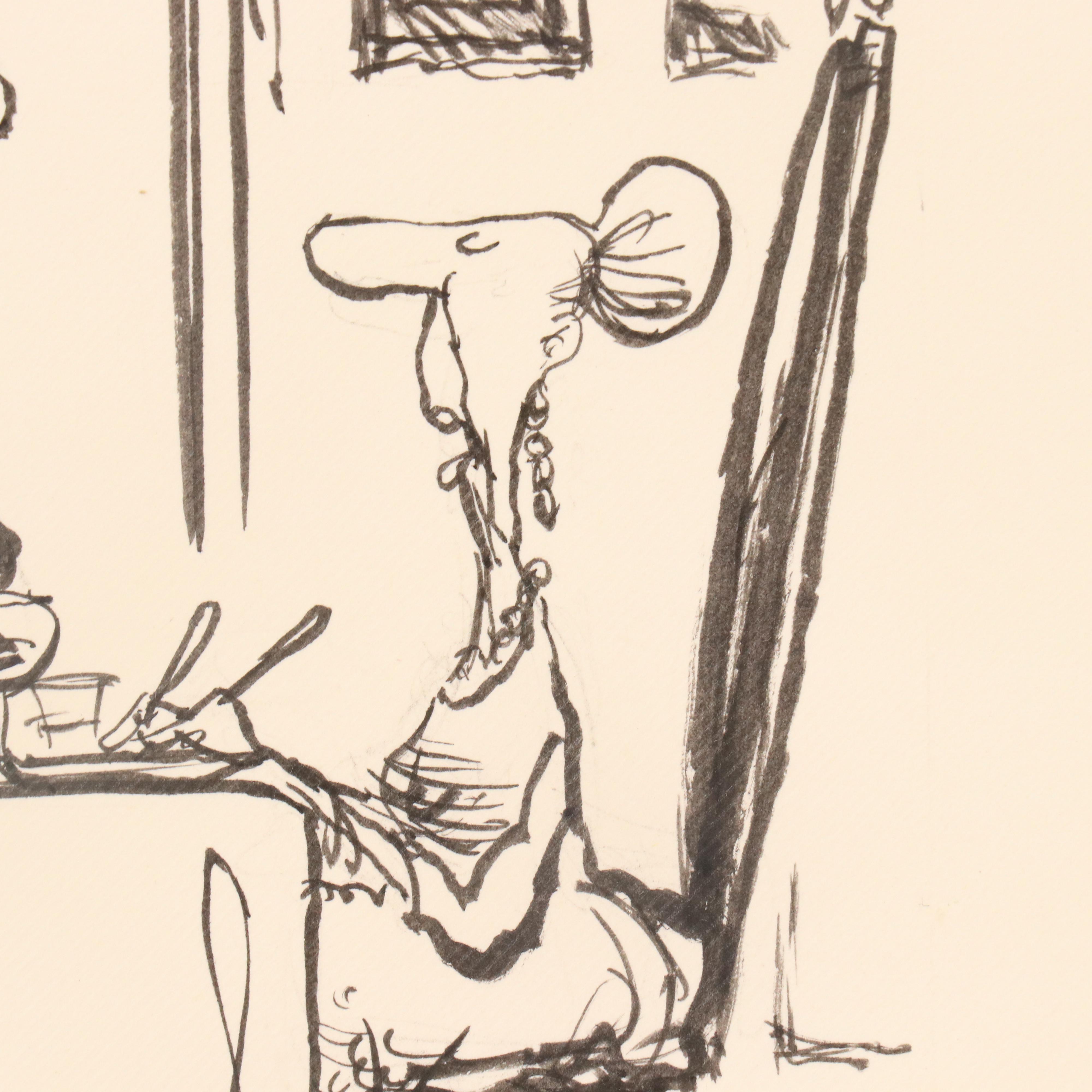 Jim Borgman Cincinnati Enquirer Ink Political Cartoon Illustration, 1984