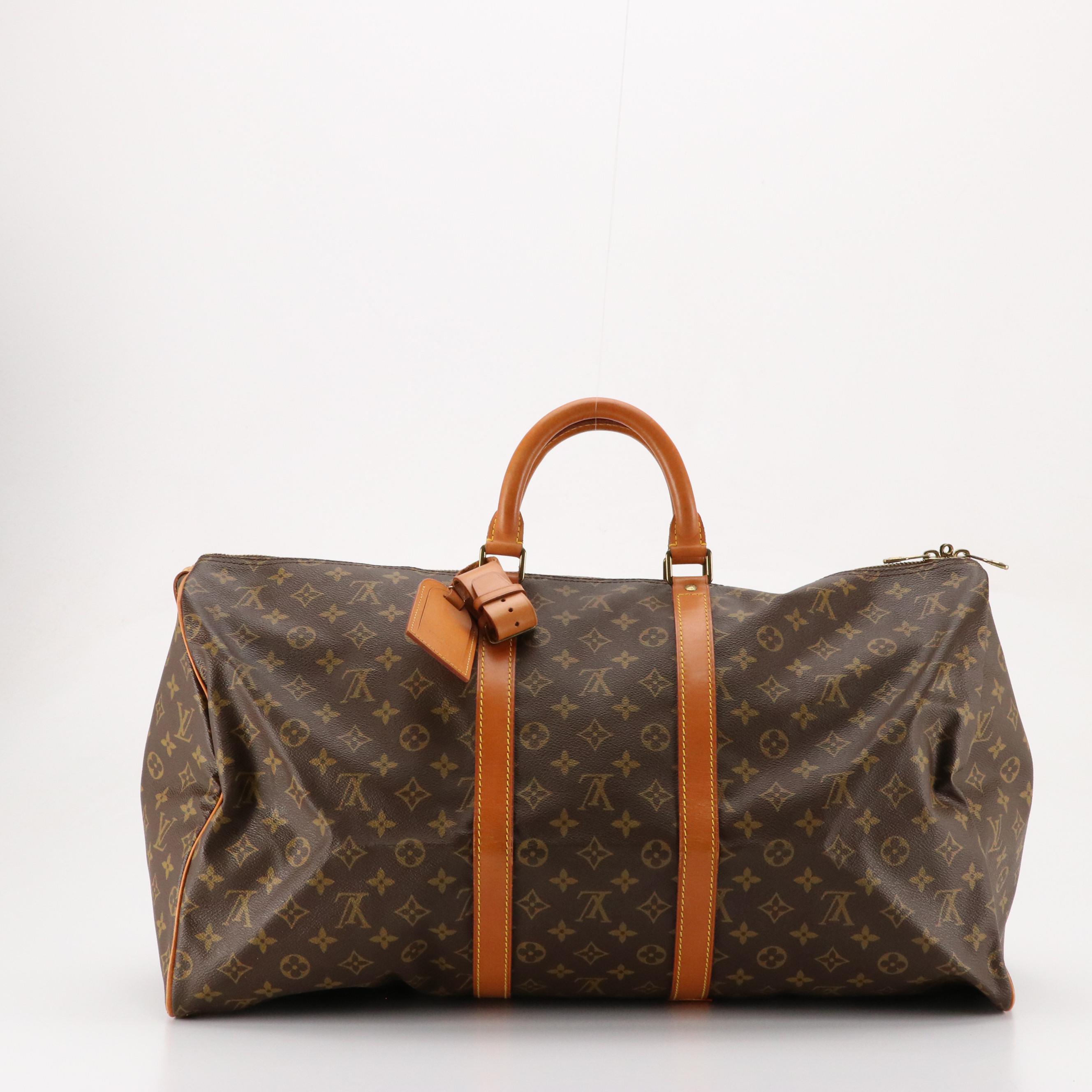 Louis Vuitton Keepall 55 in Monogram Canvas and Vachetta Leather