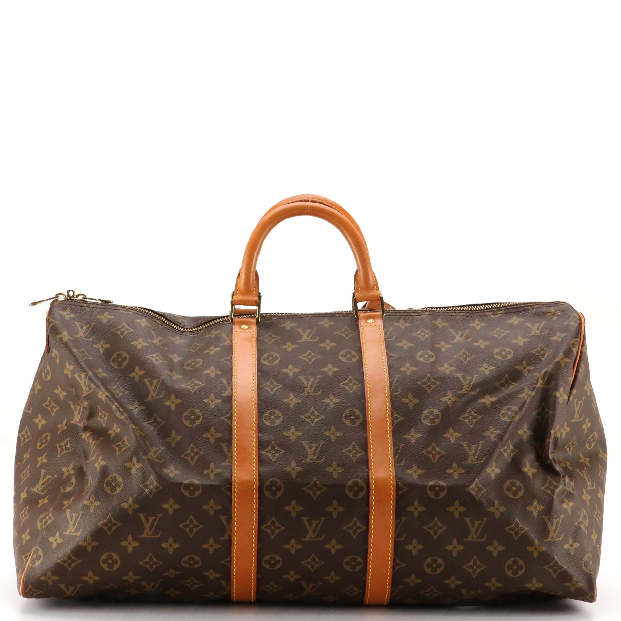 Louis Vuitton Keepall 55 in Monogram Canvas and Vachetta Leather