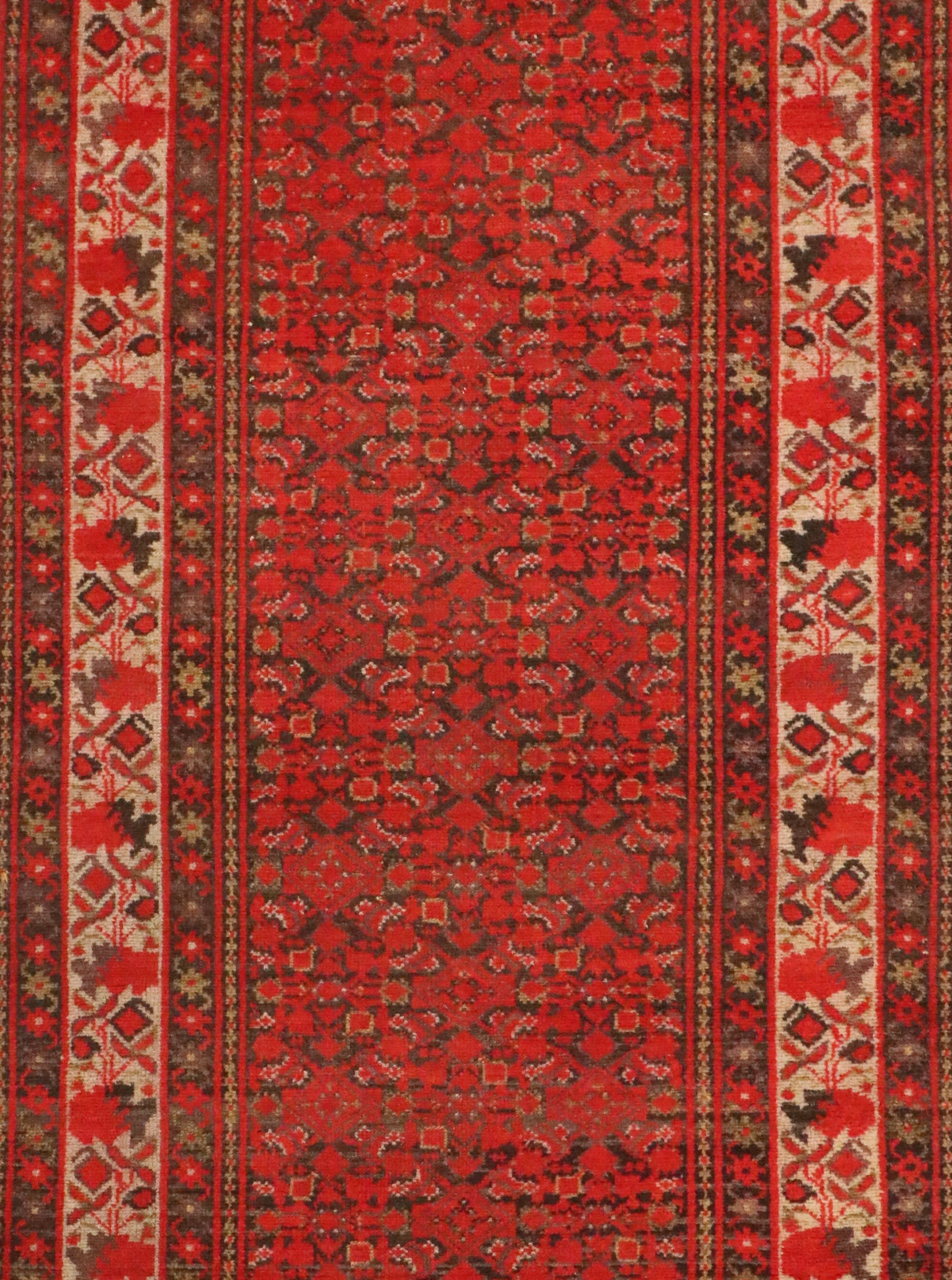 3'3 x 11'7 Hand-Knotted Persian Veramin Long Rug