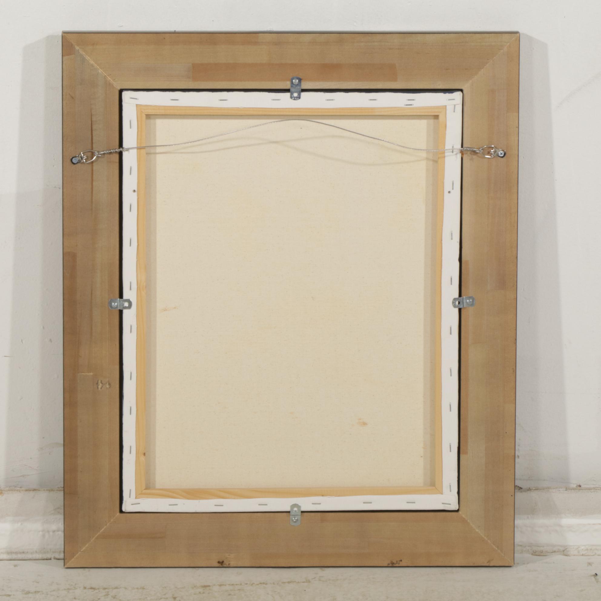 William Hawkins Contrasting Colors Mountain Landscape Oil Painting