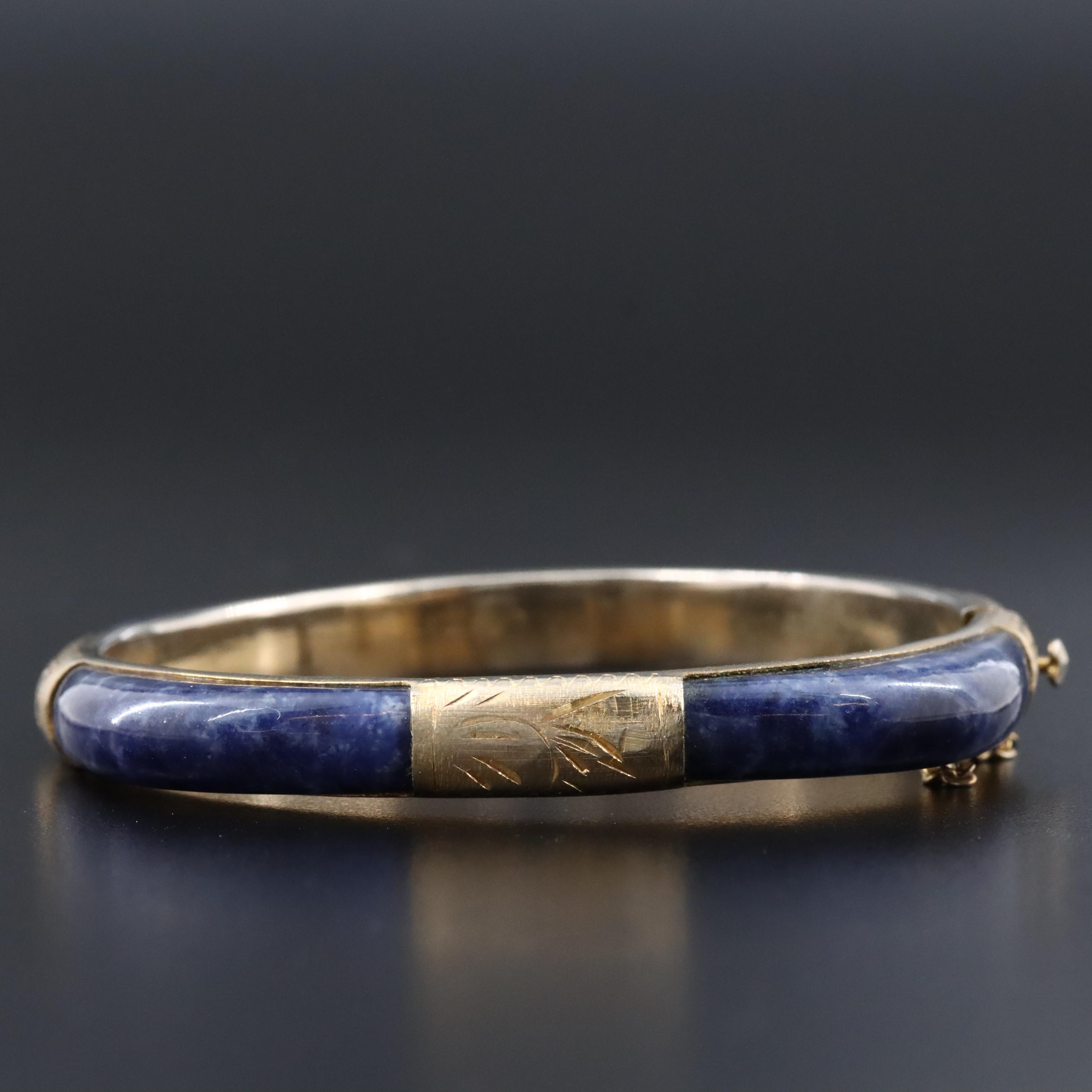 Sodalite Hinged Bracelet