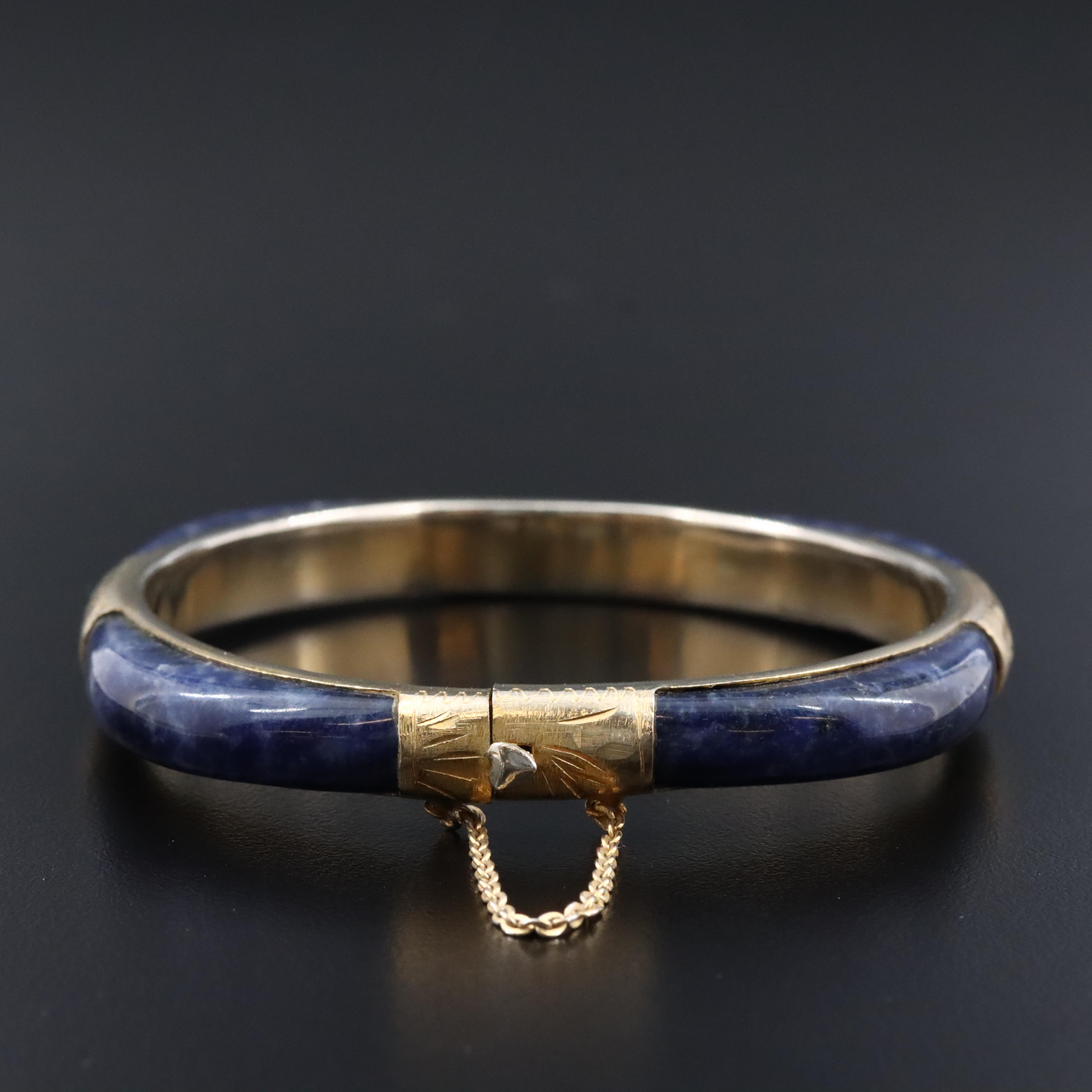Sodalite Hinged Bracelet