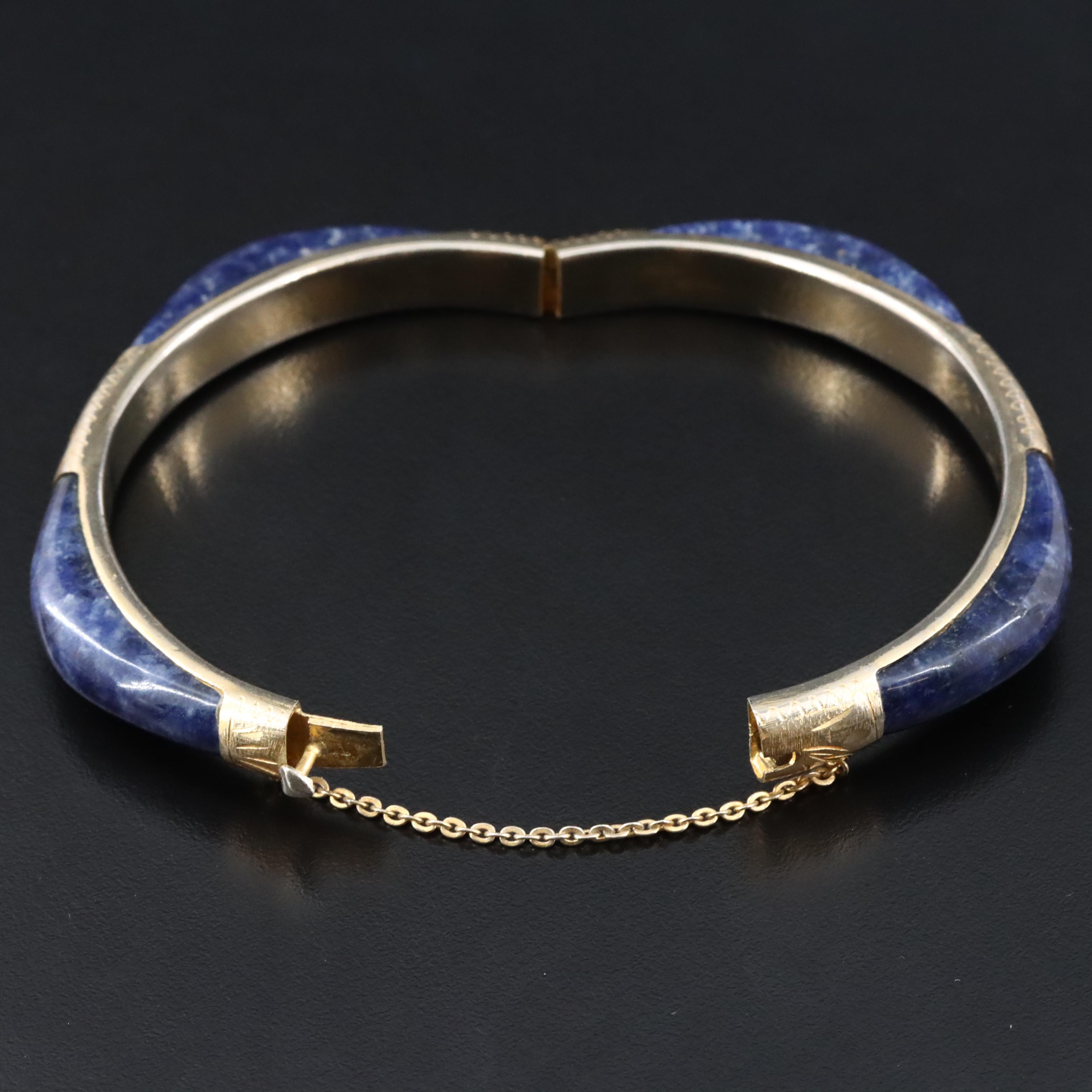 Sodalite Hinged Bracelet