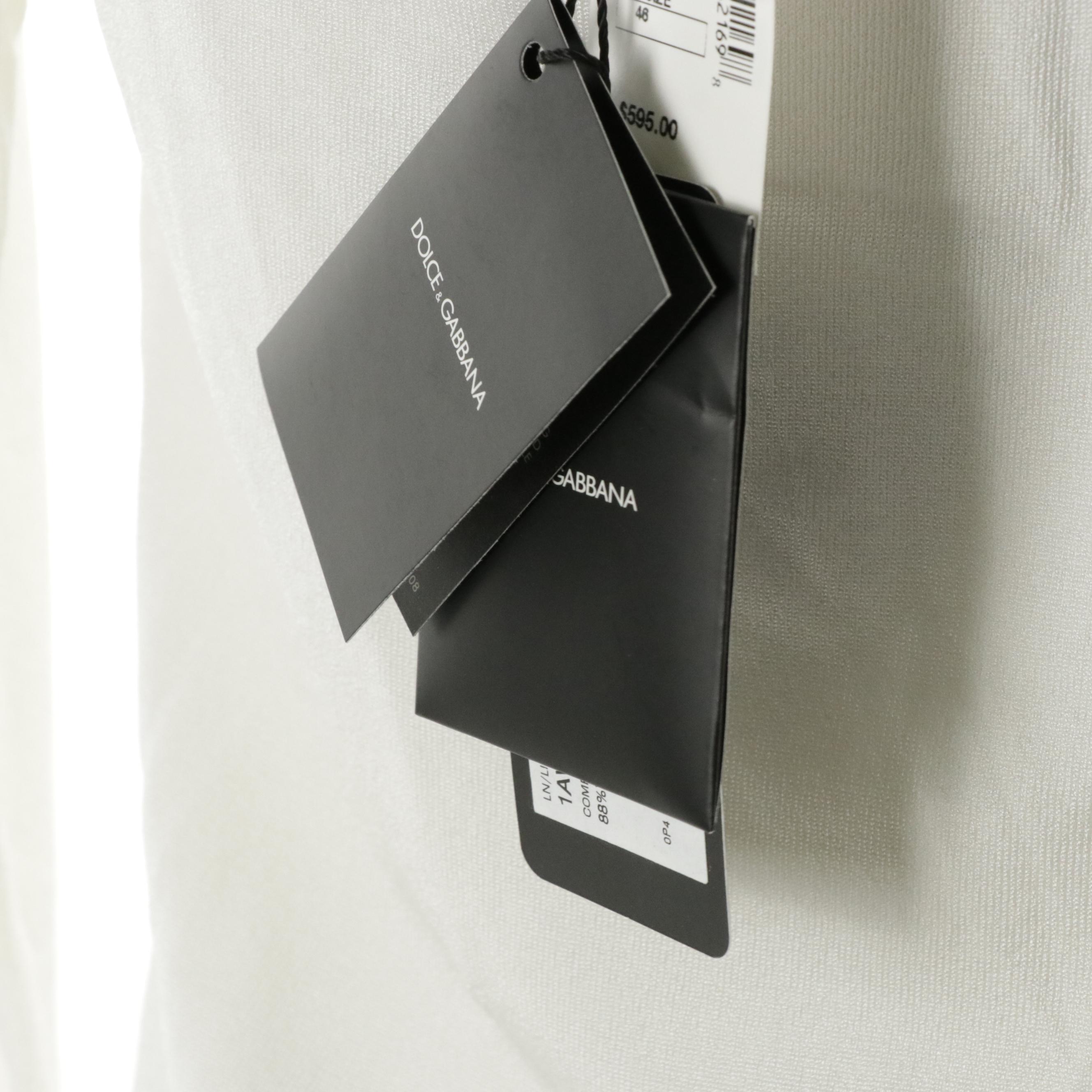 Dolce & Gabbana Crystal Embellished DG Logo Peekaboo Top with Tag